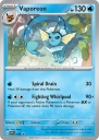 Vaporeon (SVP 168) — Officiële kaartafbeelding