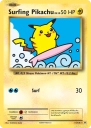 Surfing Pikachu (EVO 111) — Officiële kaartafbeelding