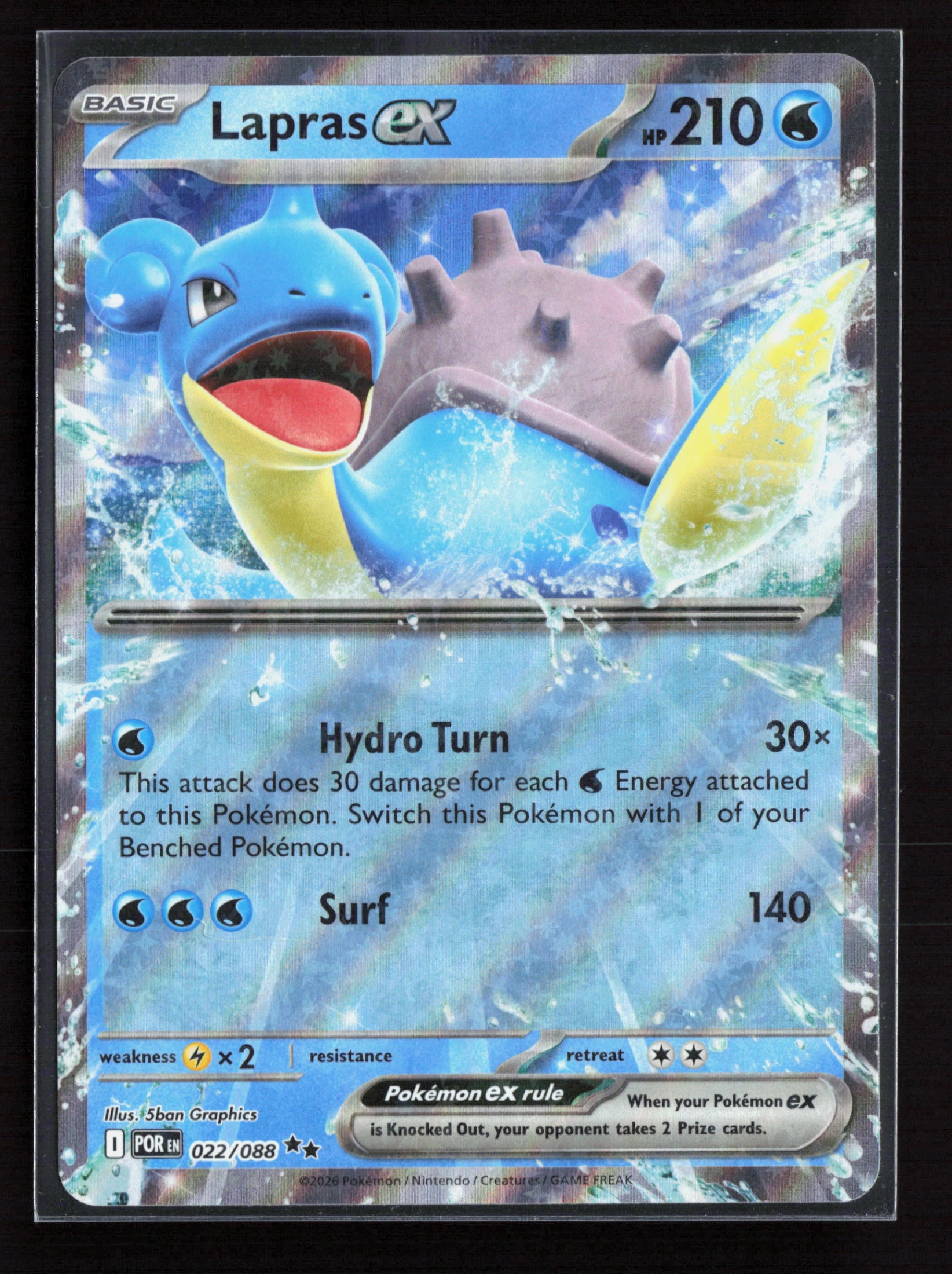 Lapras ex (POR 022) — Voorkant