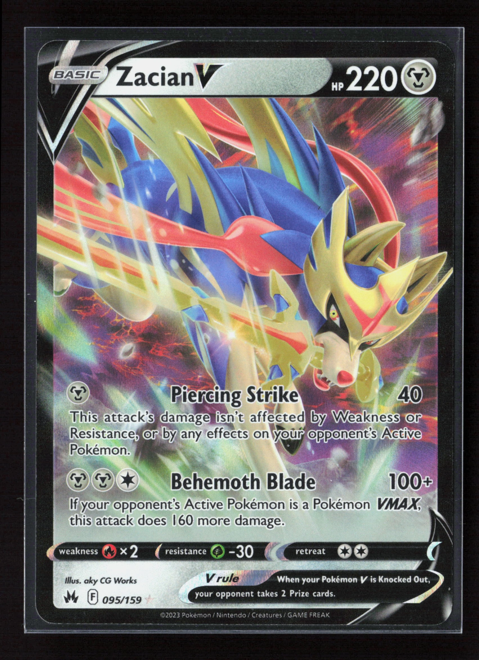 Zacian V (CRZ 095) — Voorkant