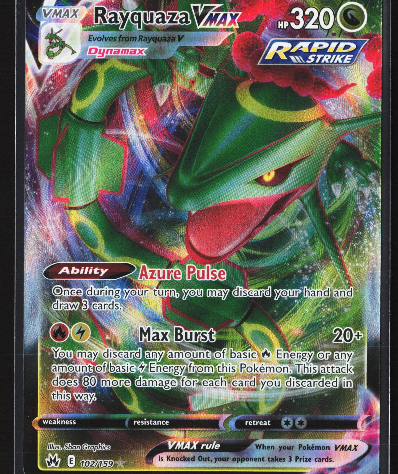 Rayquaza VMAX (CRZ 102) — Voorkant