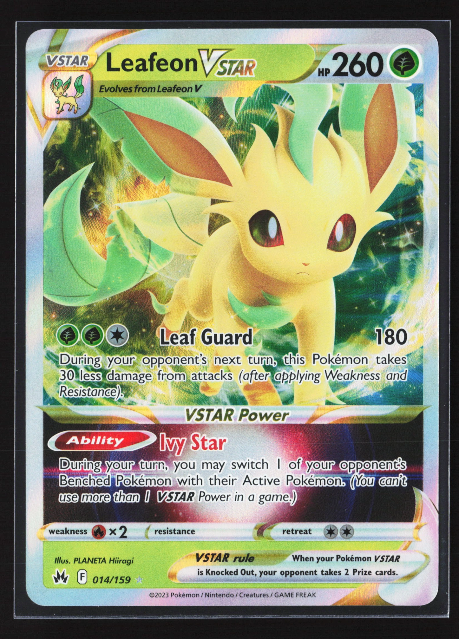 Leafeon VSTAR (CRZ 014) — Voorkant