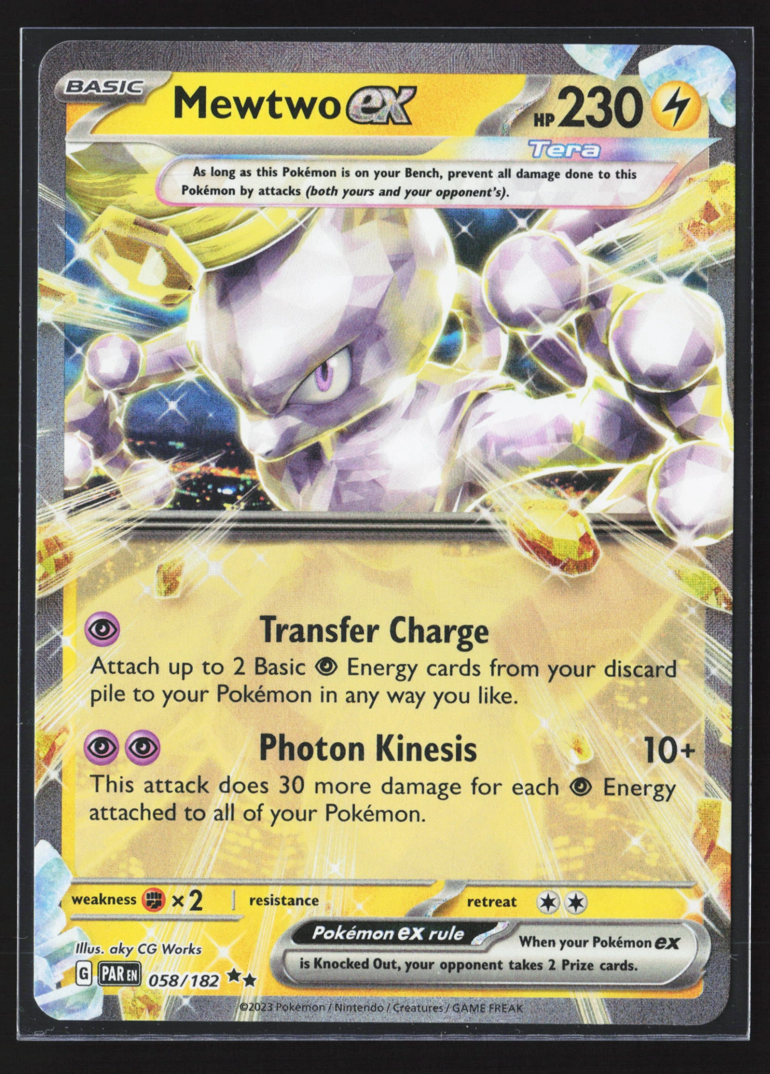 Mewtwo ex (PAR 058) — Voorkant