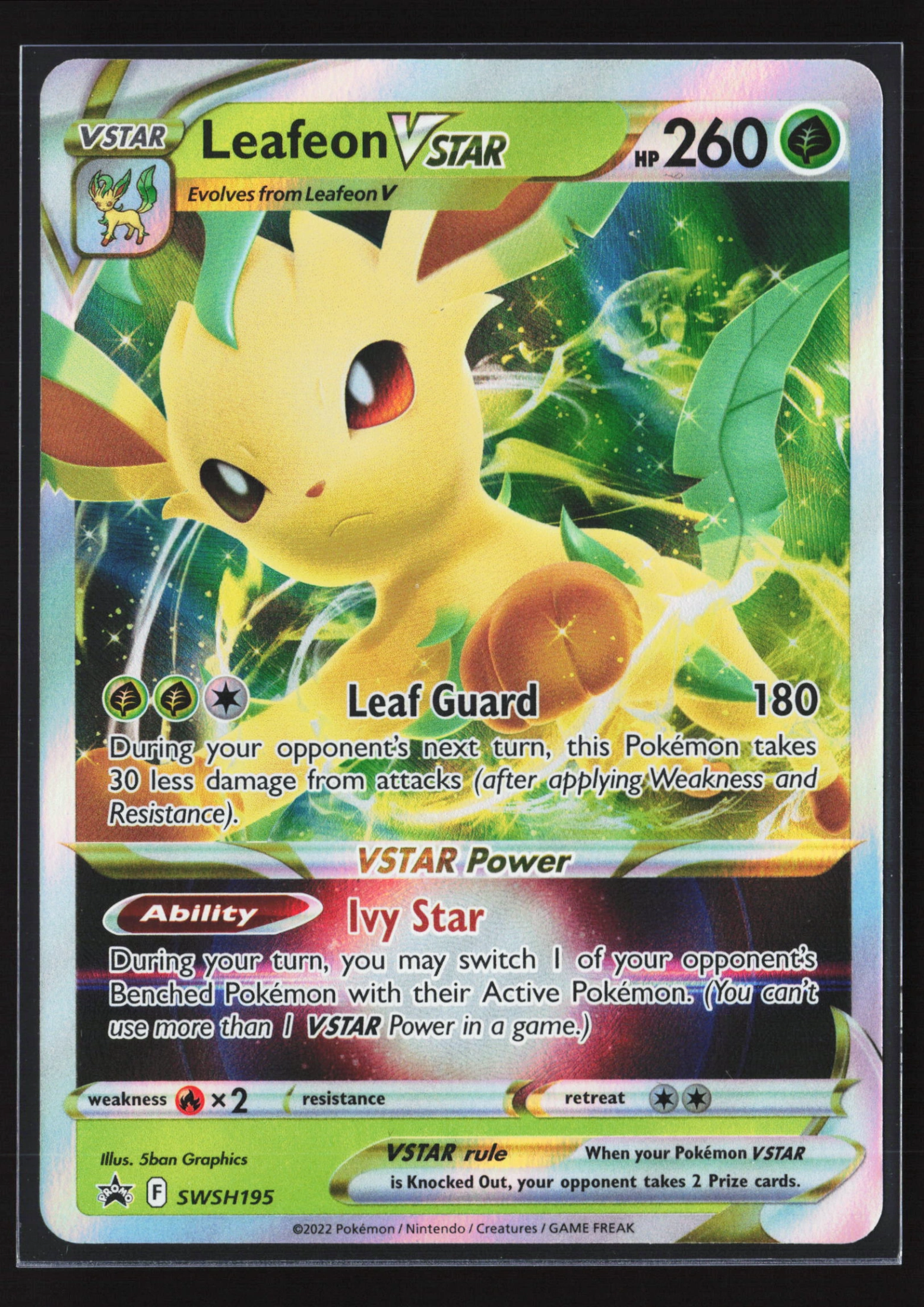Leafeon VSTAR (PR-SW SWSH195) — Voorkant