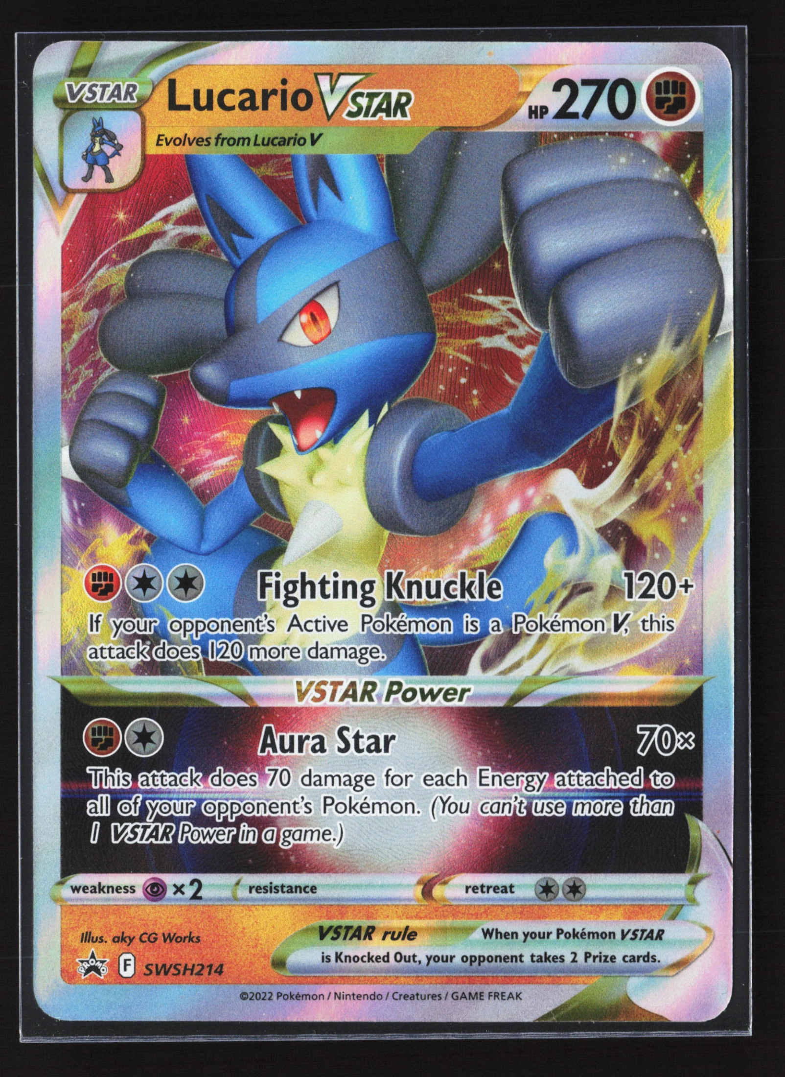 Lucario VSTAR (PR-SW SWSH214) — Voorkant