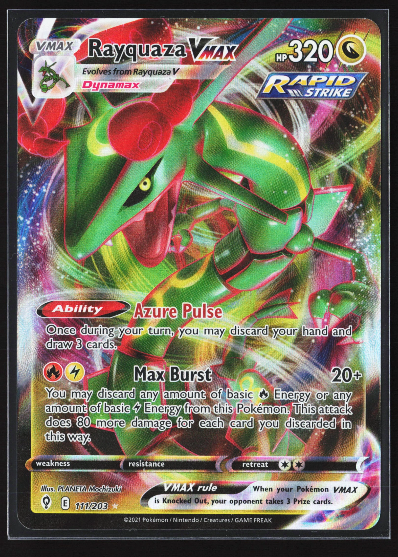 Rayquaza VMAX (EVS 111) — Voorkant