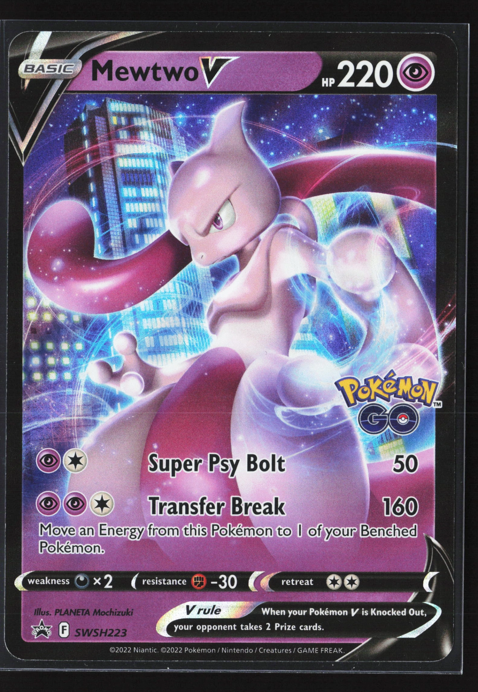 Mewtwo V (PR-SW SWSH223) — Voorkant