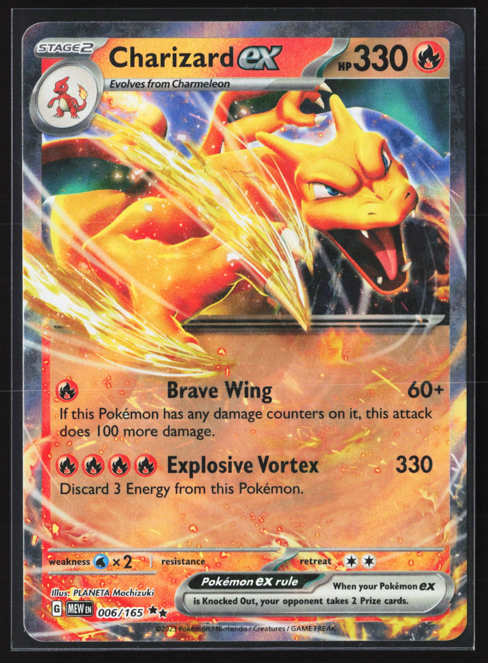 Charizard ex (MEW 006) — Voorkant
