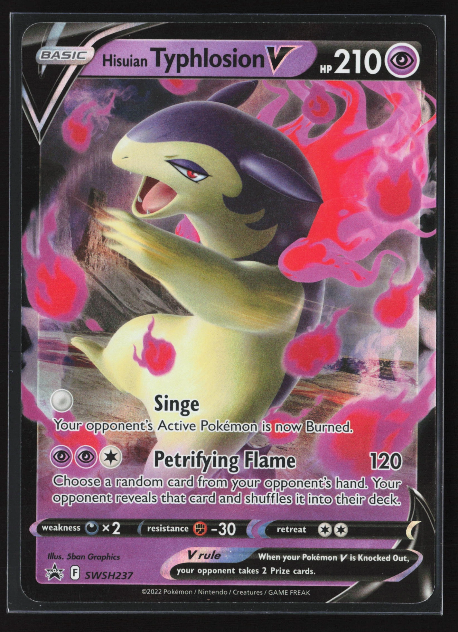 Hisuian Typhlosion V (PR-SW SWSH237) — Voorkant