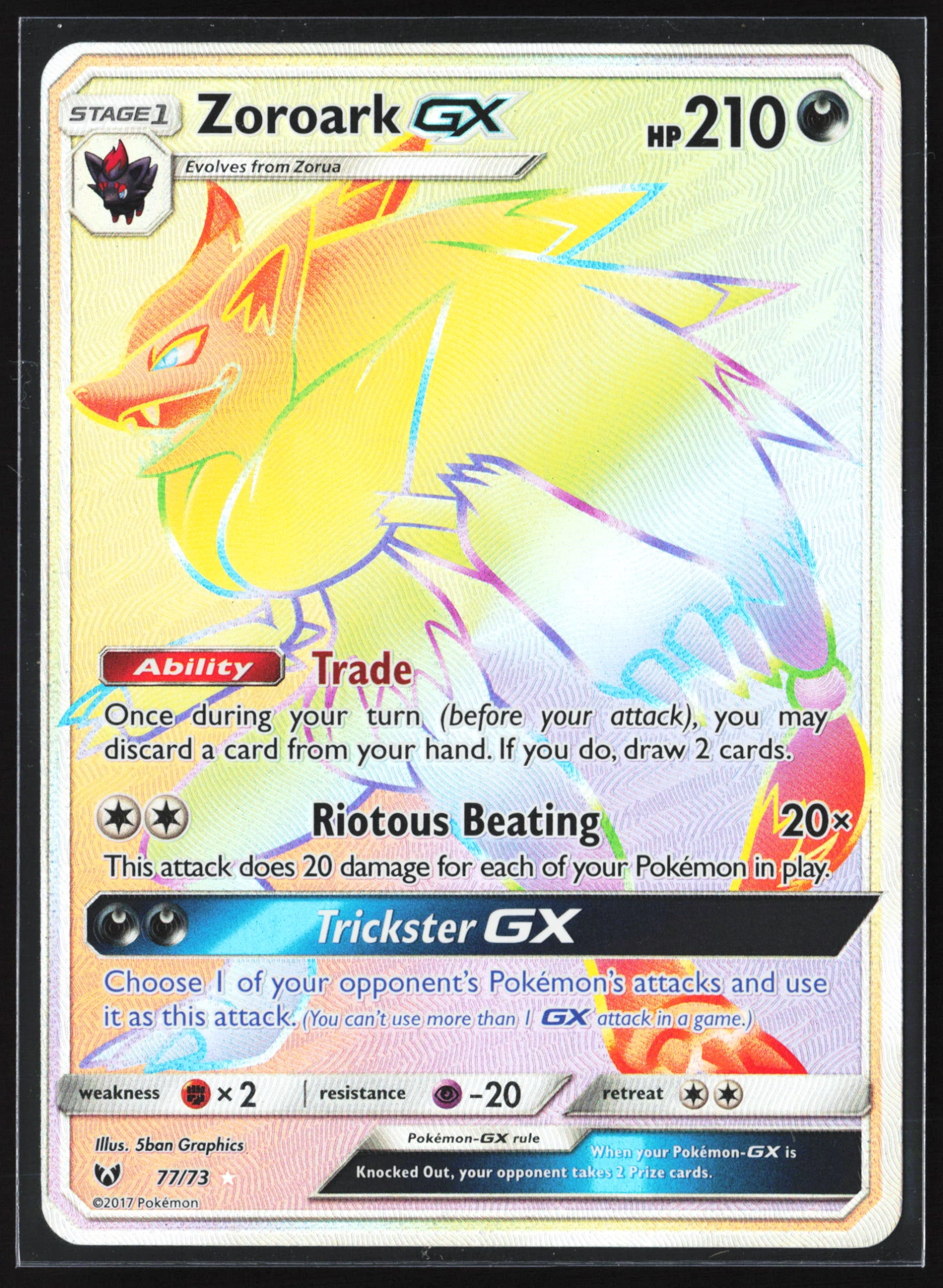 Zoroark-GX (SLG 077) — Voorkant