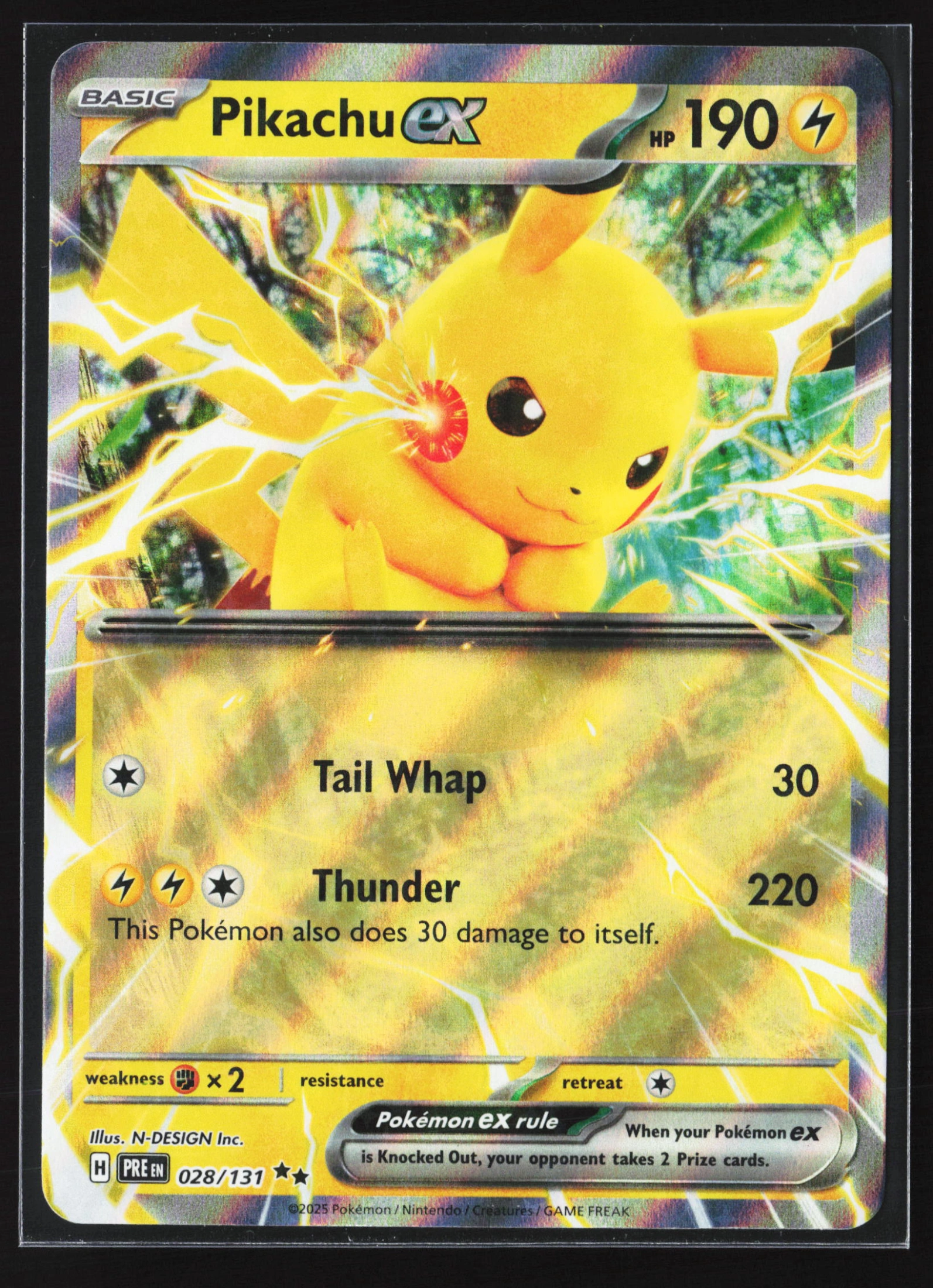 Pikachu ex (PRE 028) — Voorkant