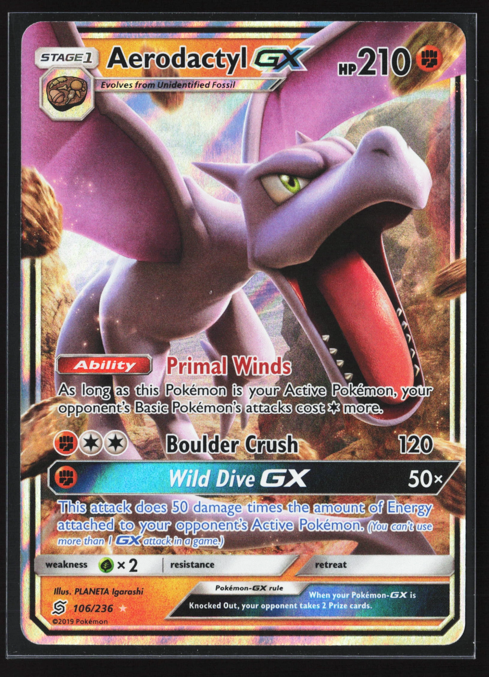 Aerodactyl-GX (UNM 106) — Voorkant