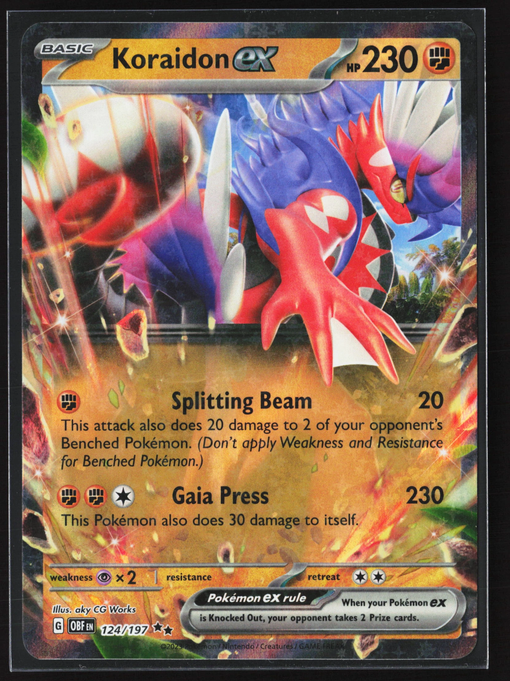 Koraidon ex (OBF 124) — Voorkant