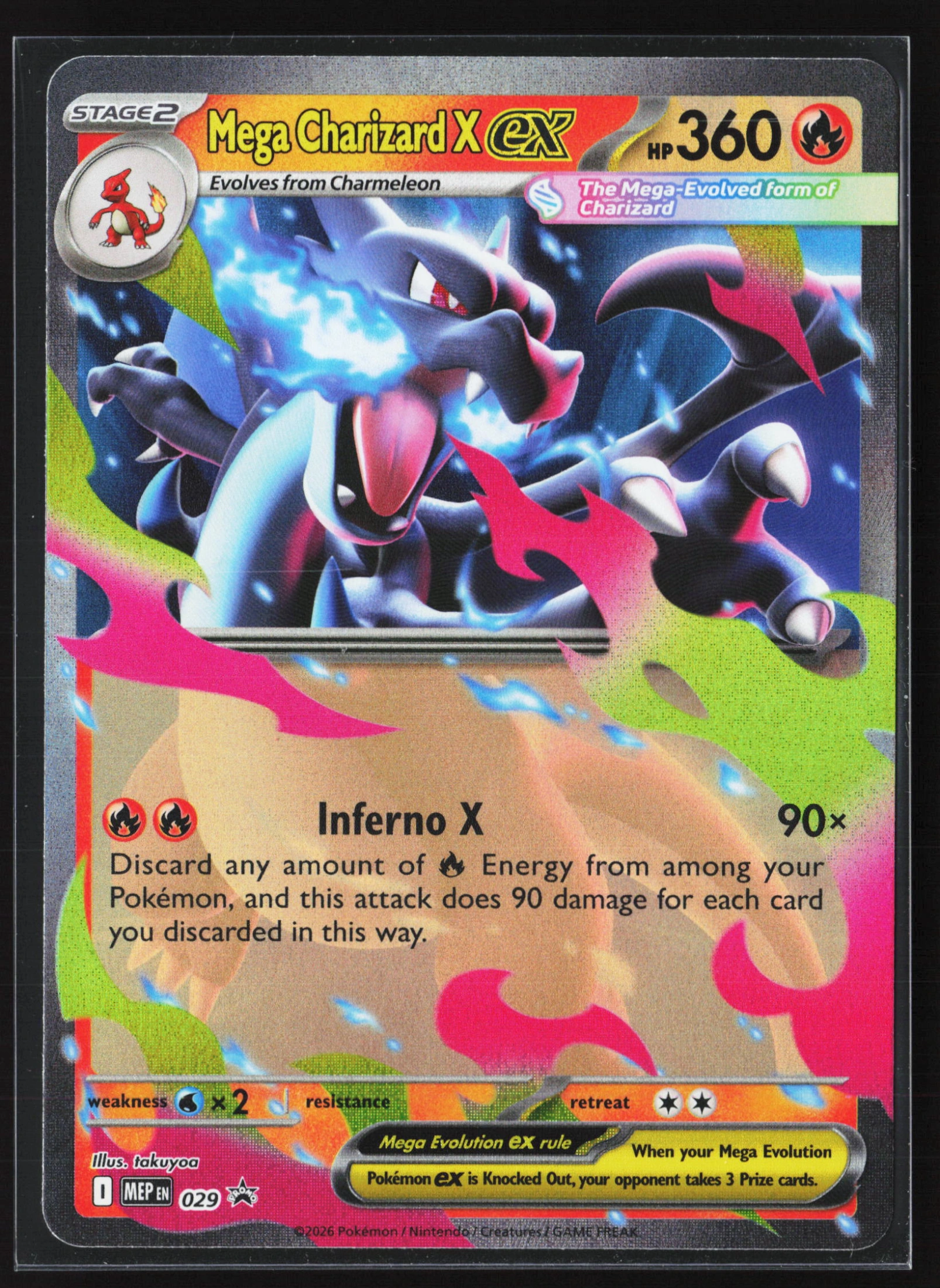 Mega Charizard X ex (MEP 029) — Voorkant