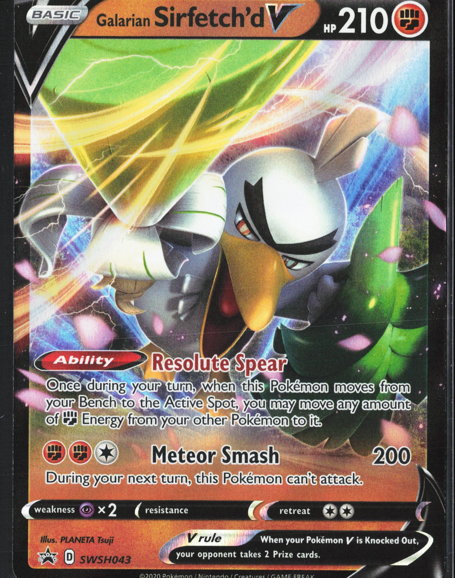 Galarian Sirfetch'd V (PR-SW SWSH043) — Voorkant