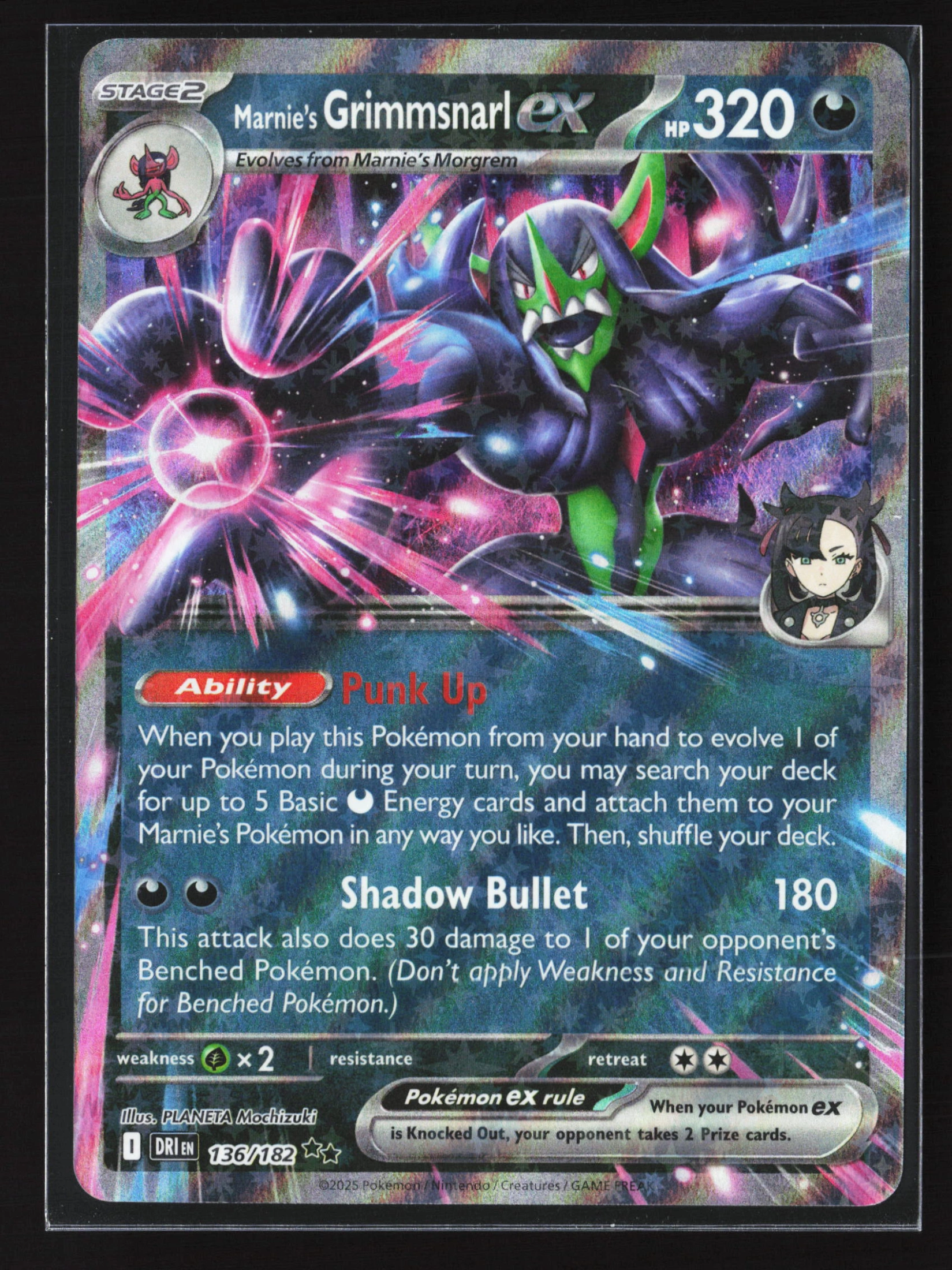 Marnie's Grimmsnarl ex (DRI 136) — Voorkant