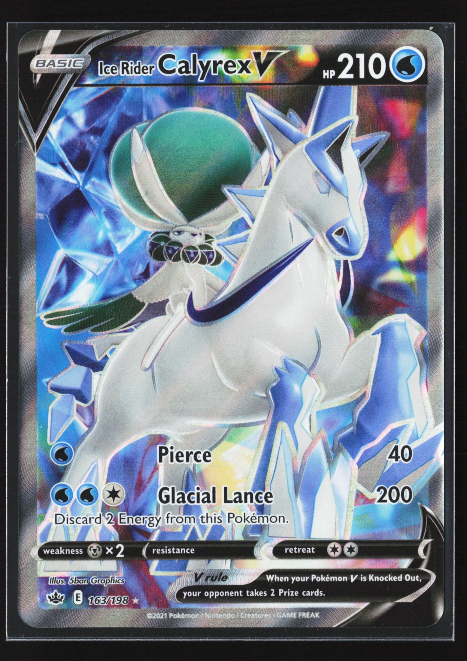 Ice Rider Calyrex V (CRE 163) — Voorkant