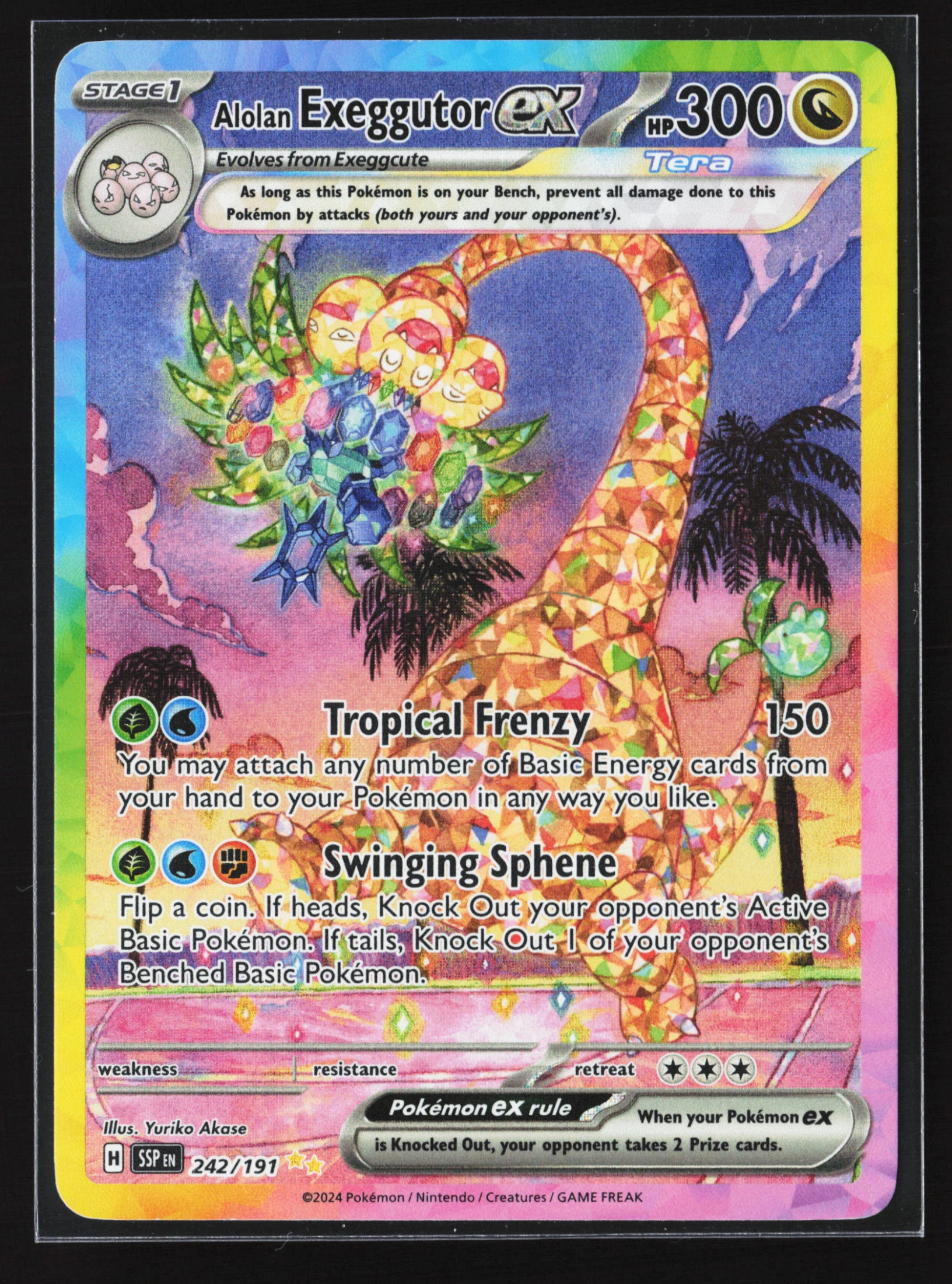 Alolan Exeggutor ex (SSP 242) — Voorkant