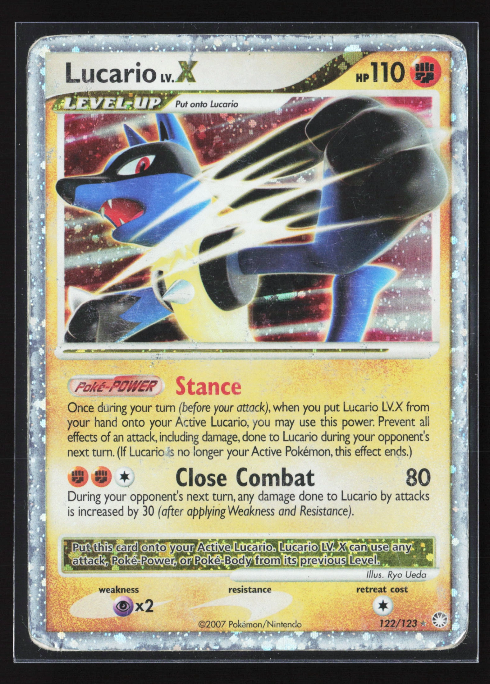 Lucario LV.X (MT 122) — Voorkant
