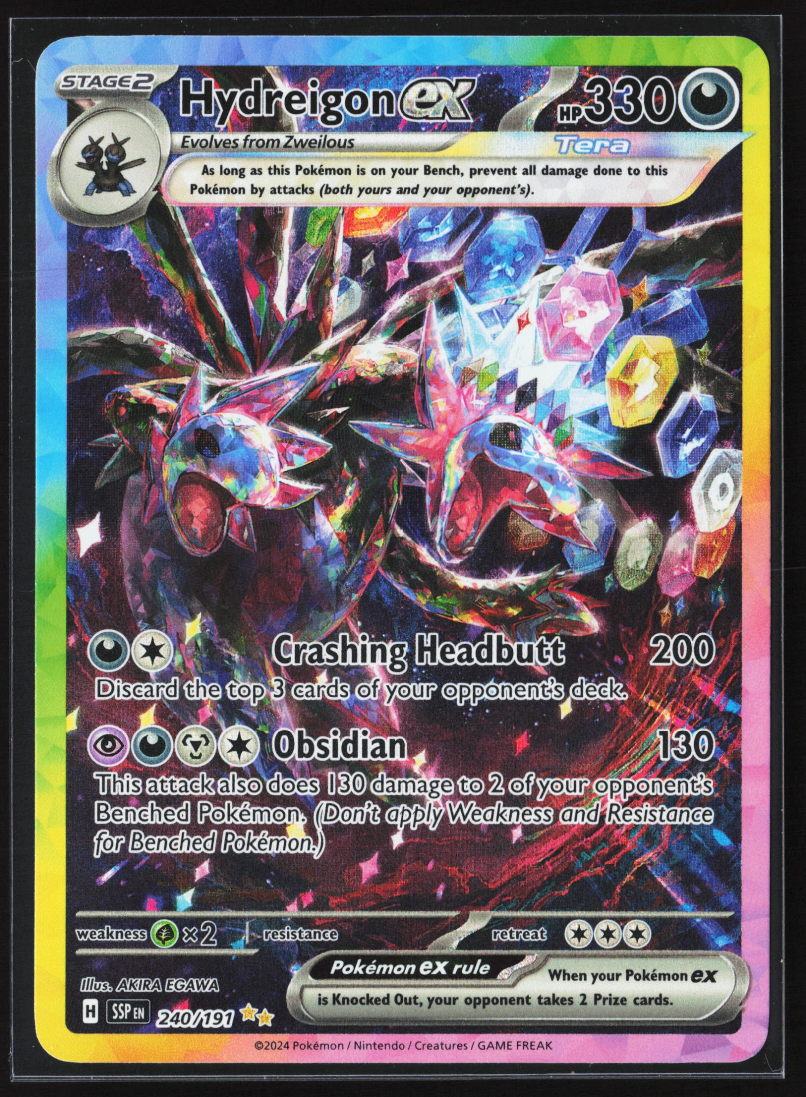 Hydreigon ex (SSP 240) — Voorkant