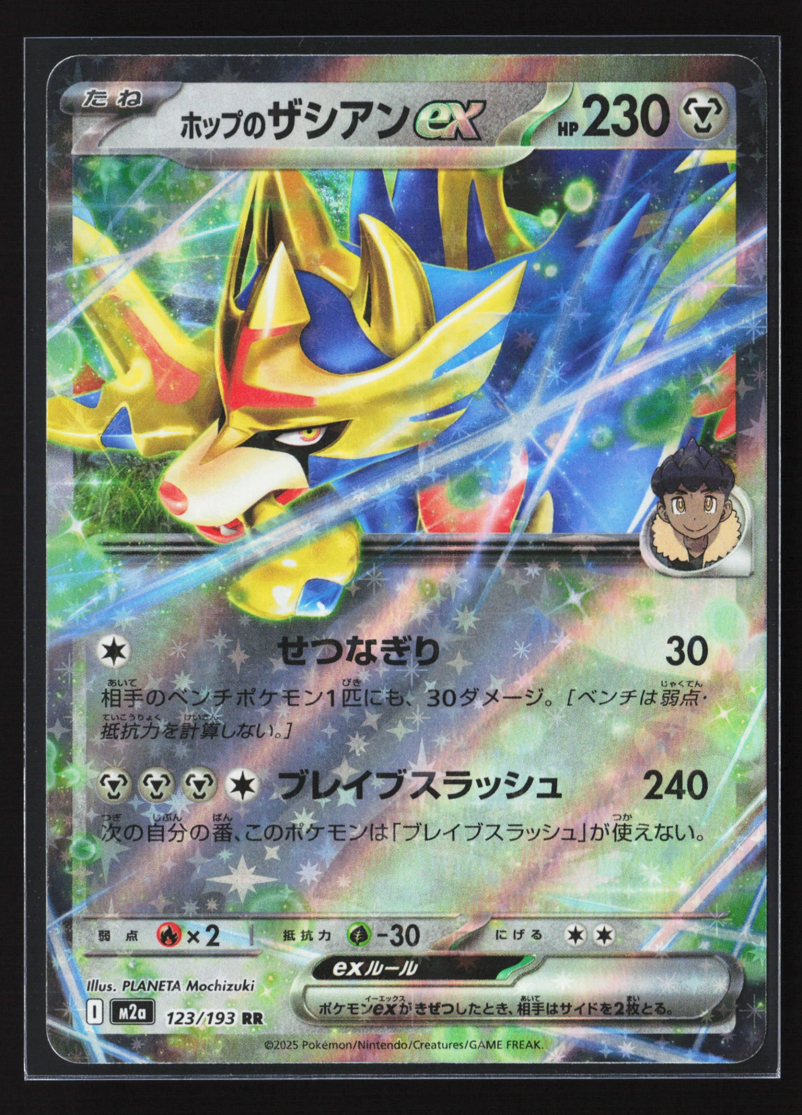 Hop's Zacian ex (M2A 123) — Voorkant