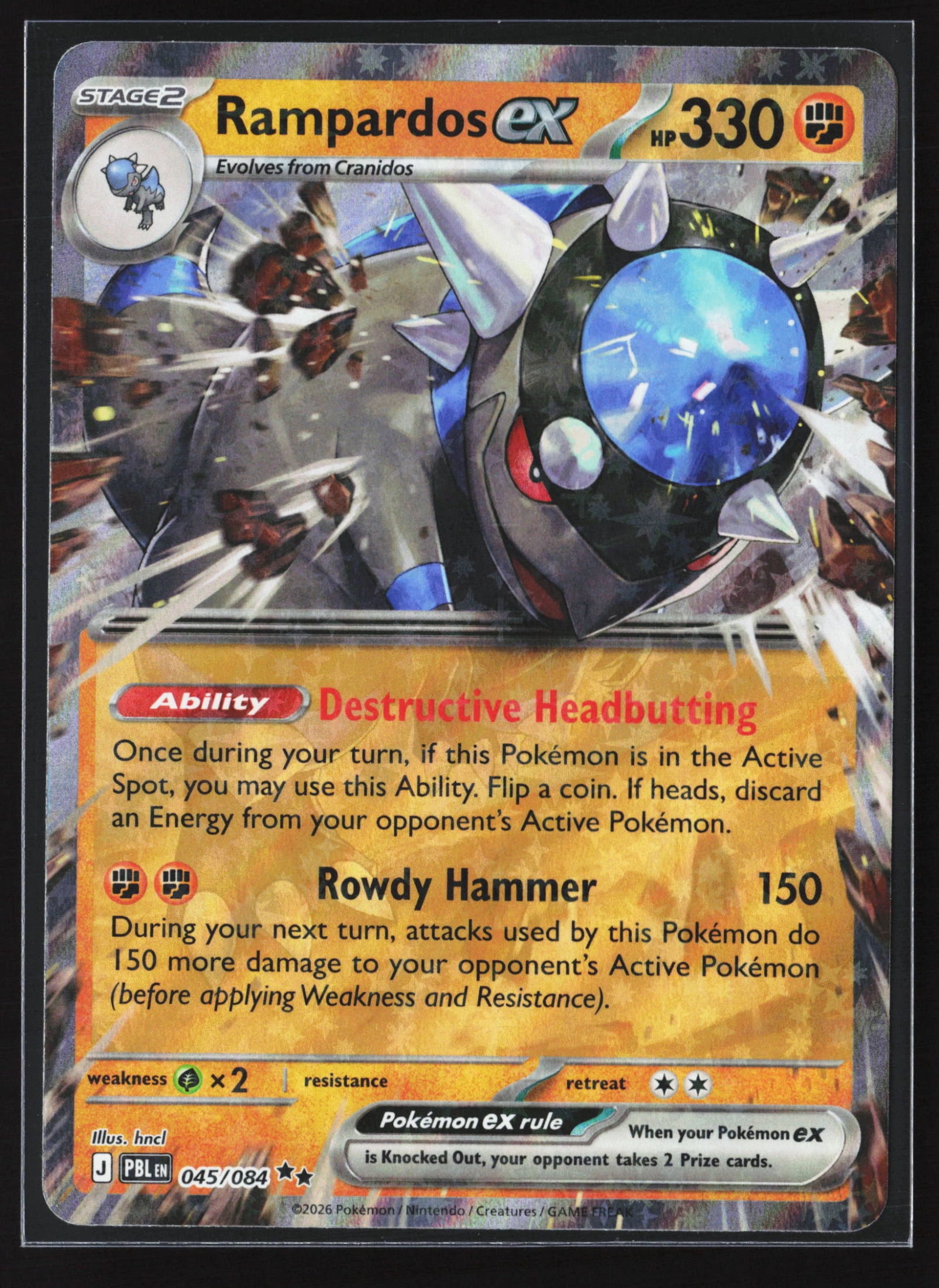 Rampardos ex (PBL 045) — Voorkant