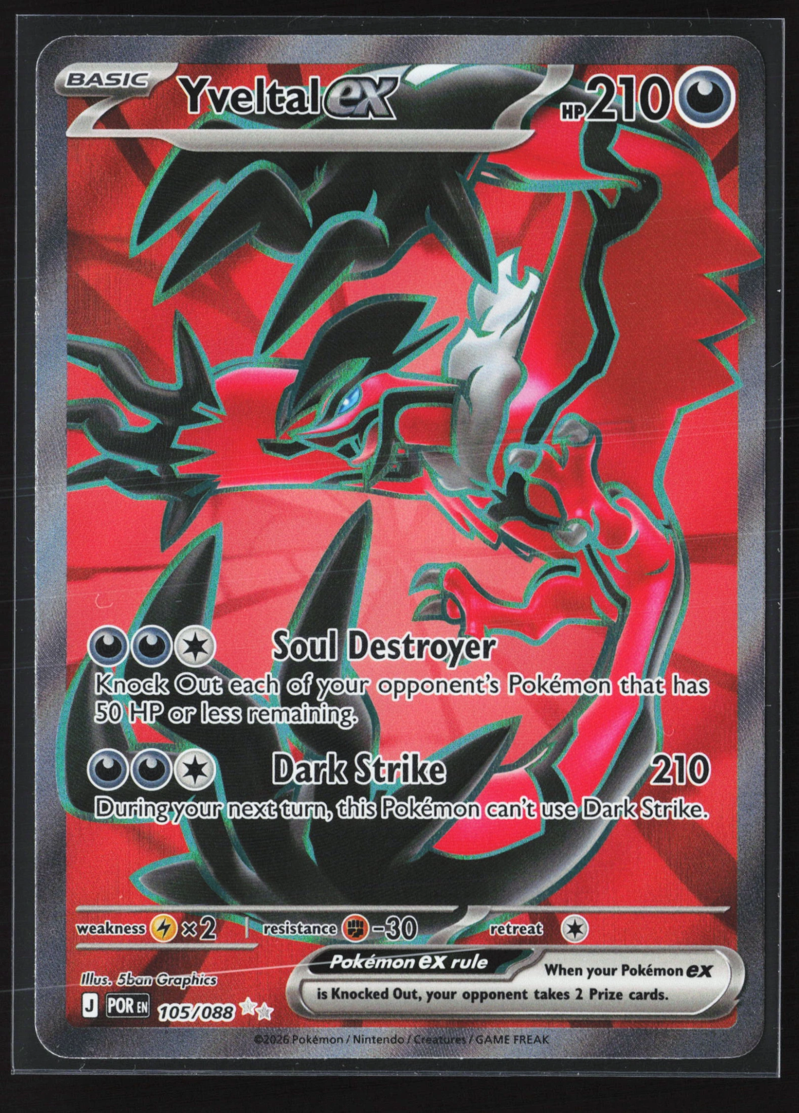 Yveltal ex (POR 105) — Voorkant