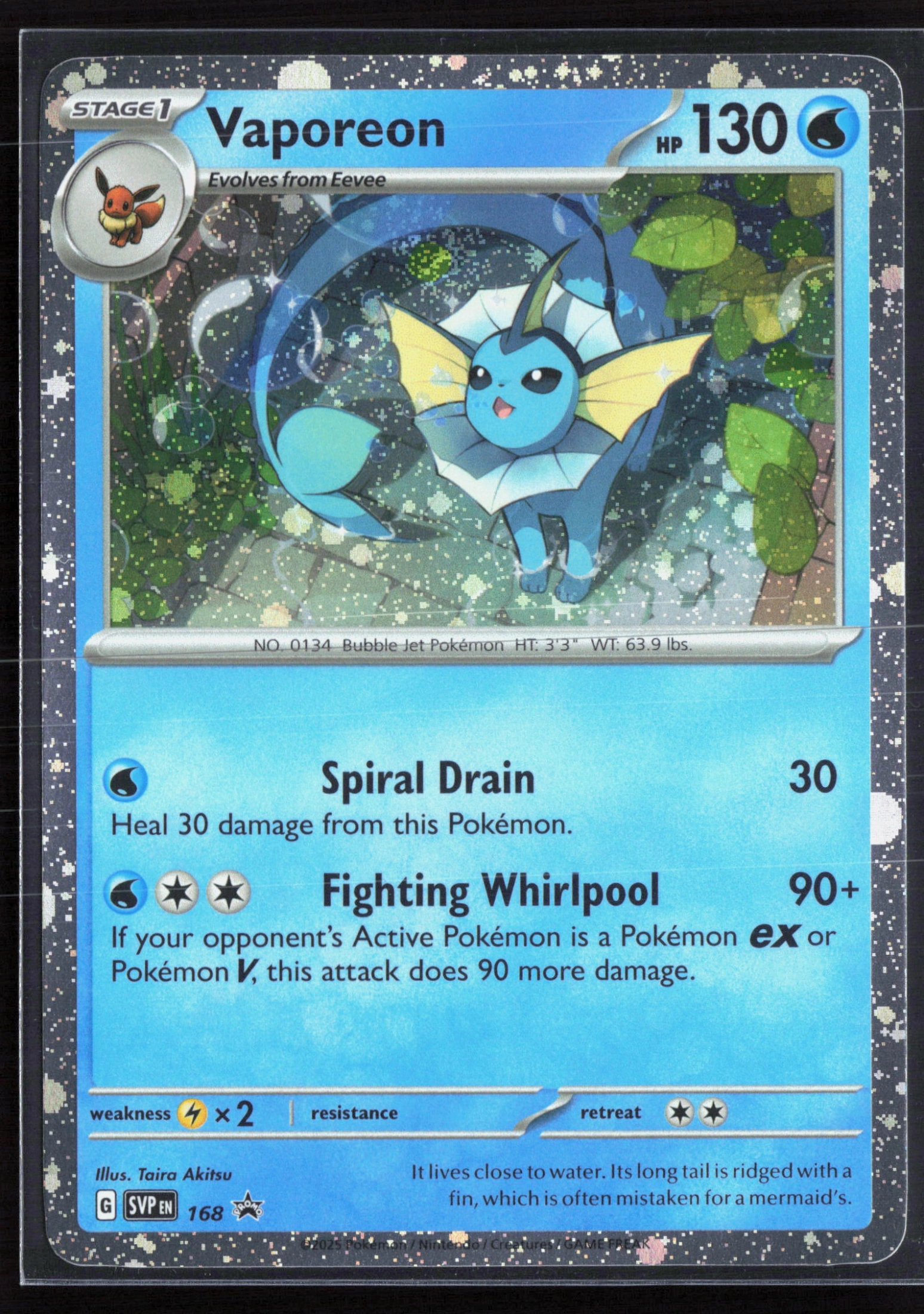 Vaporeon (SVP 168) — Voorkant