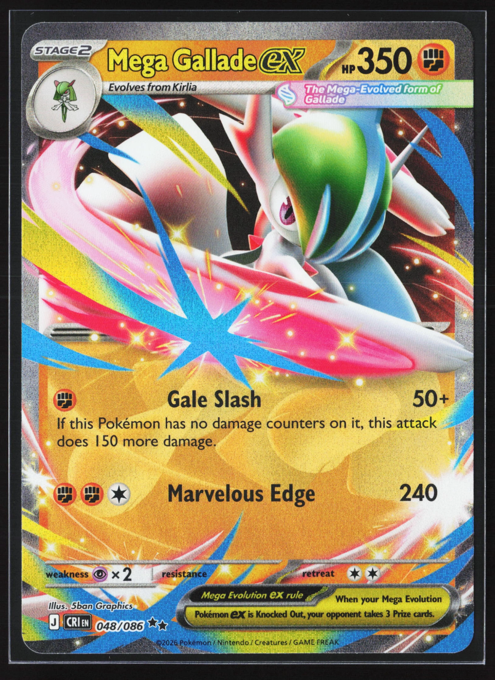 Mega Gallade ex (CRI 048) — Voorkant