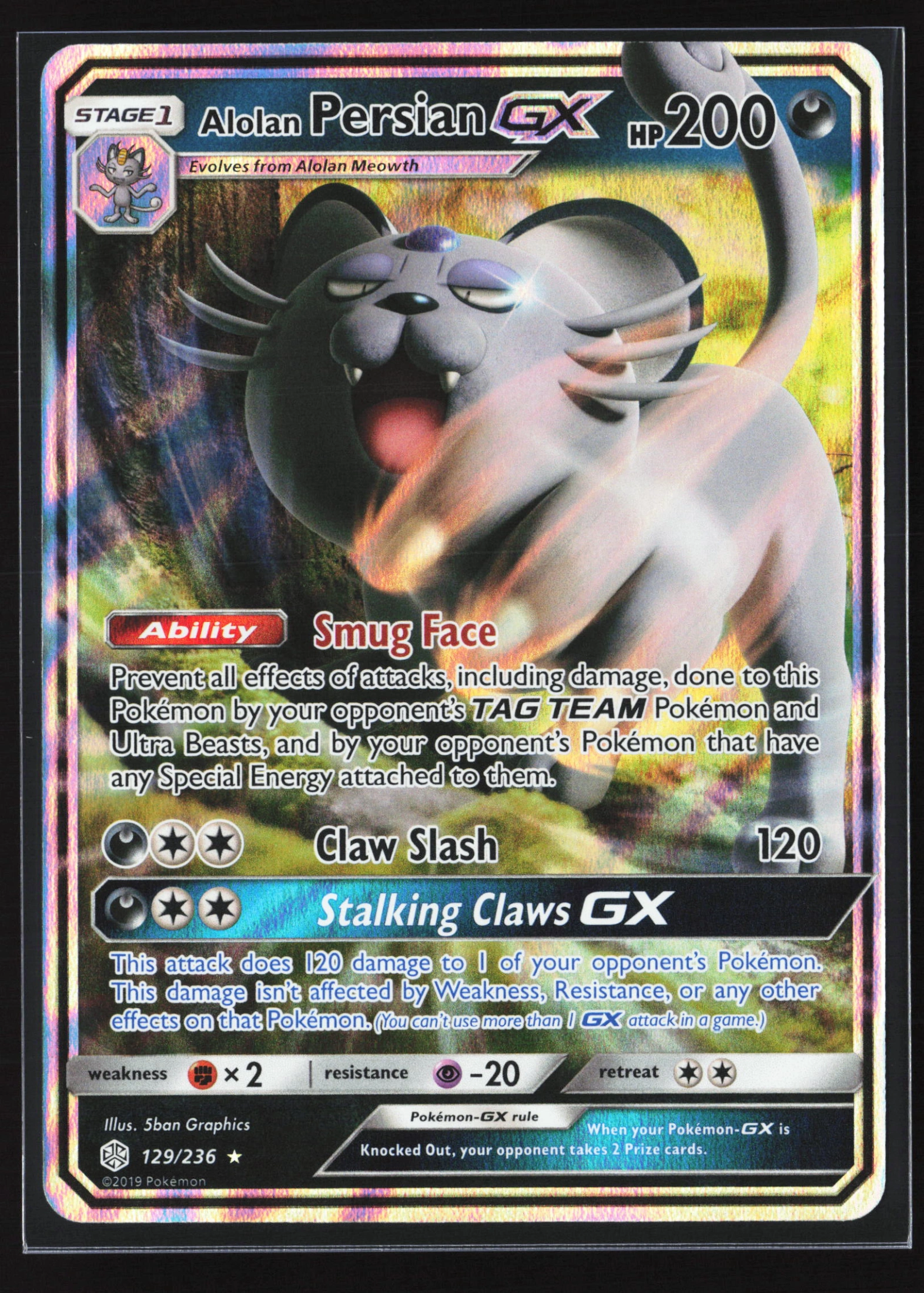 Alolan Persian-GX (CEC 129) — Voorkant