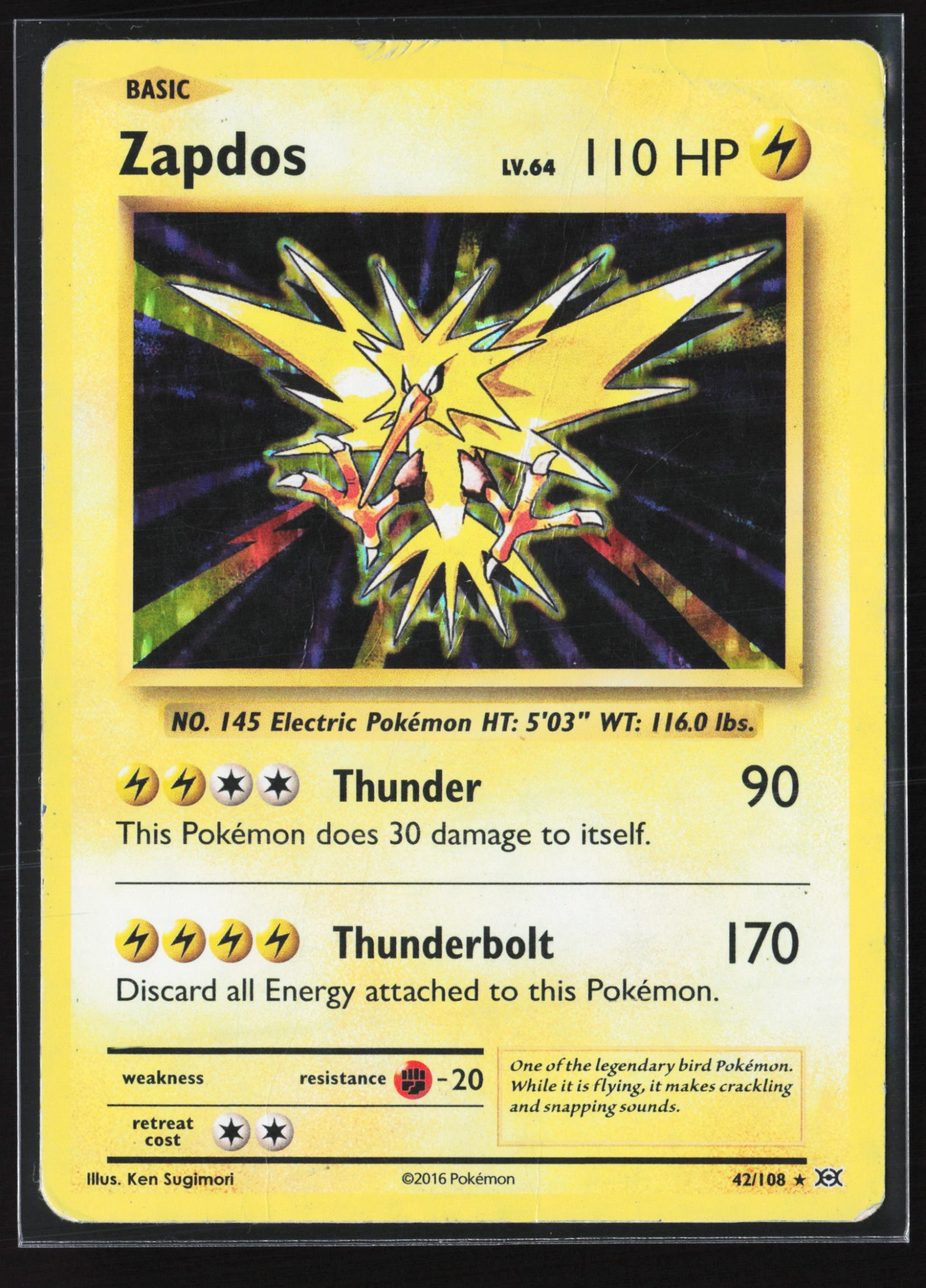 Zapdos (EVO 042) — Voorkant
