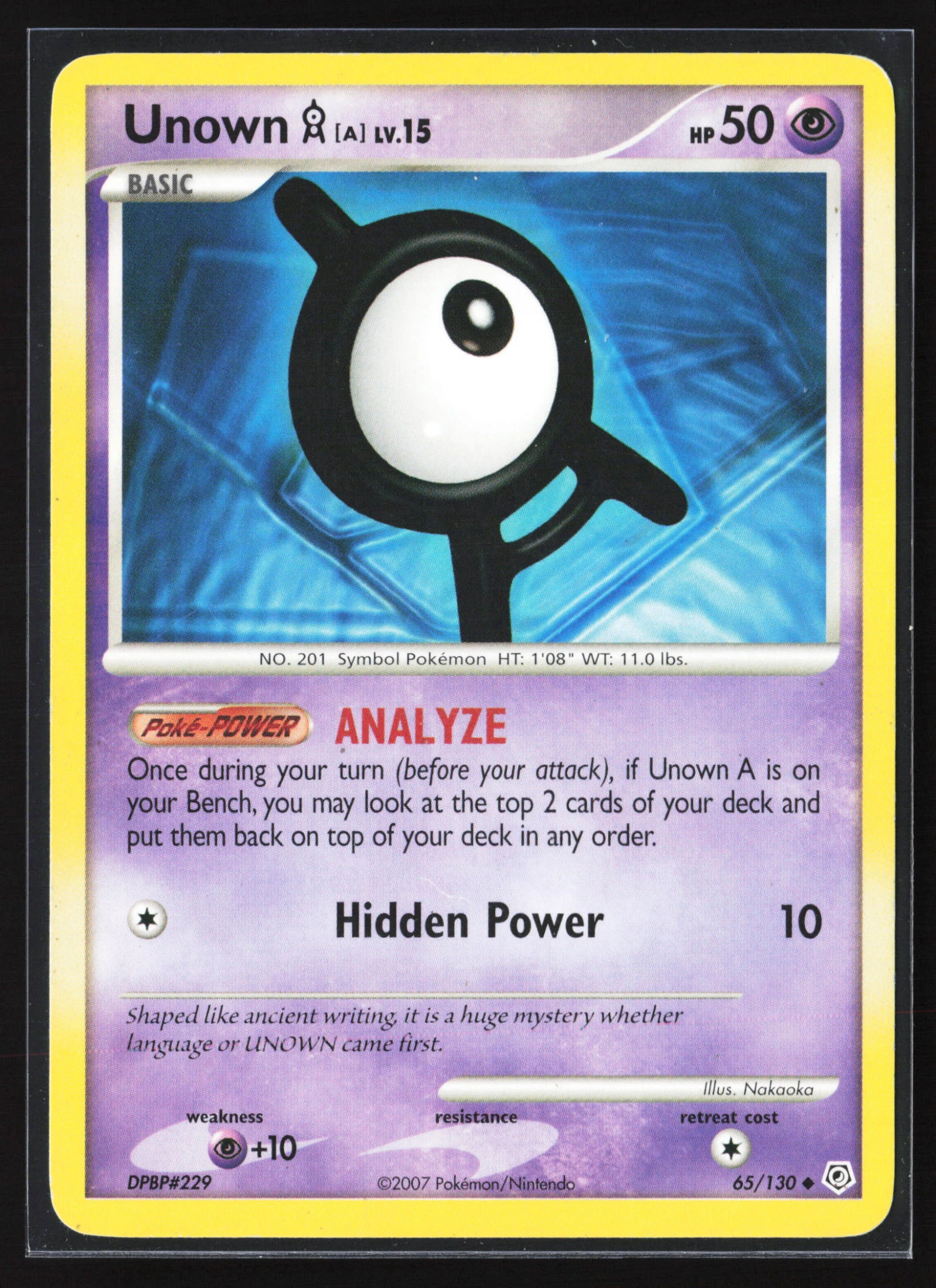 Unown [A] (DP 065) — Voorkant