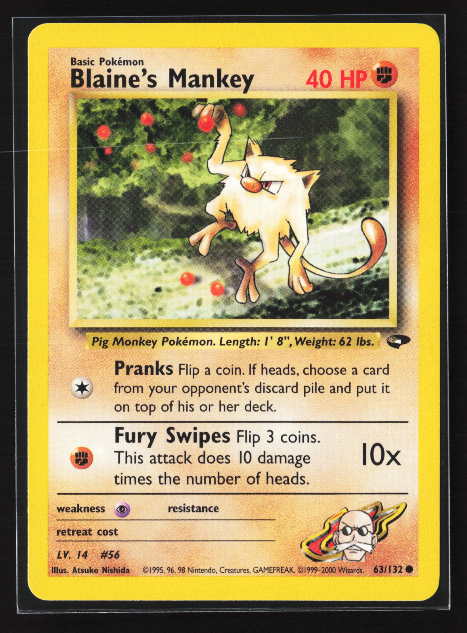 Blaine's Mankey (G2 063) — Voorkant