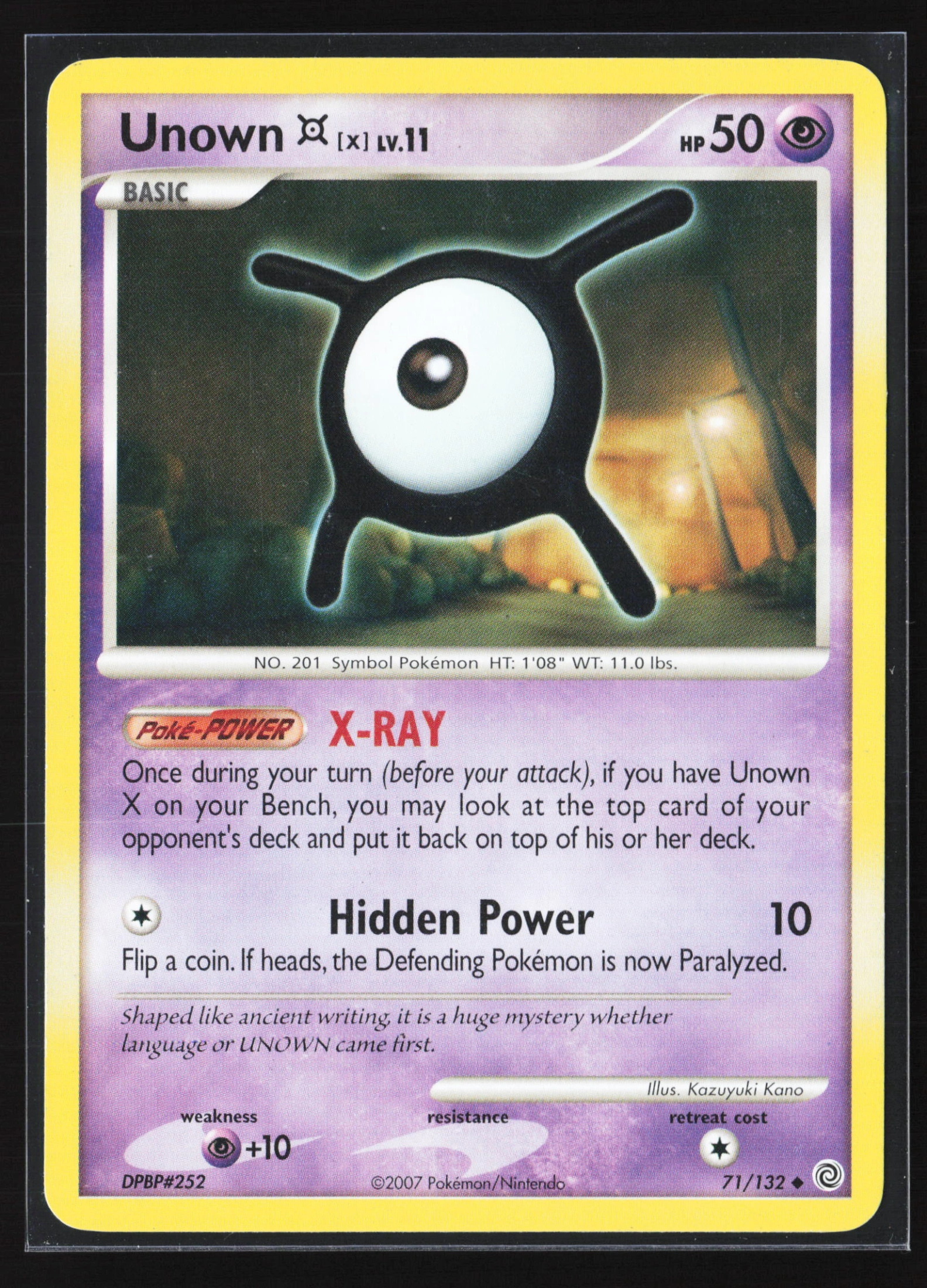 Unown [X] (SW 071) — Voorkant