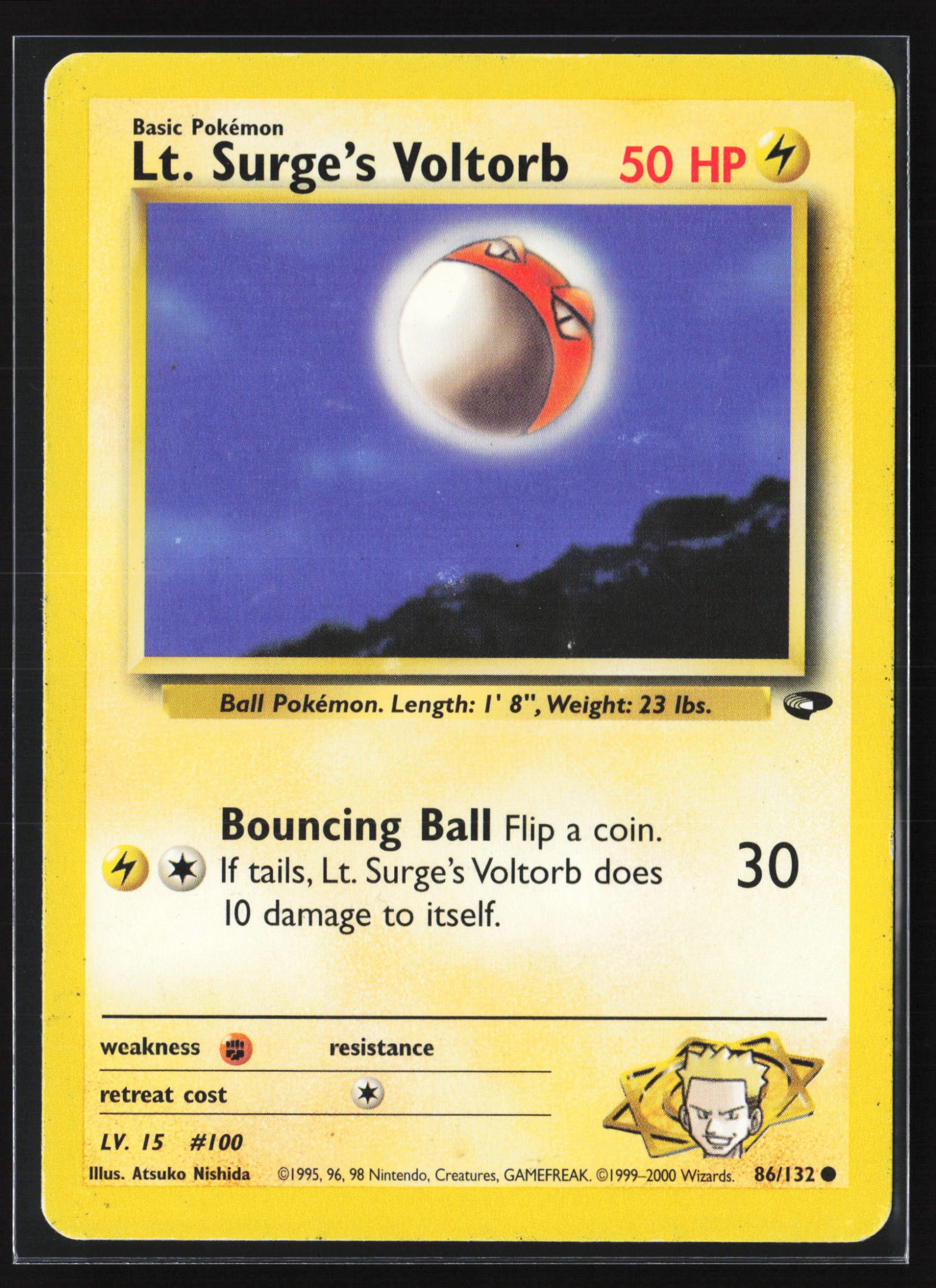 Lt. Surge's Voltorb (G2 086) — Voorkant