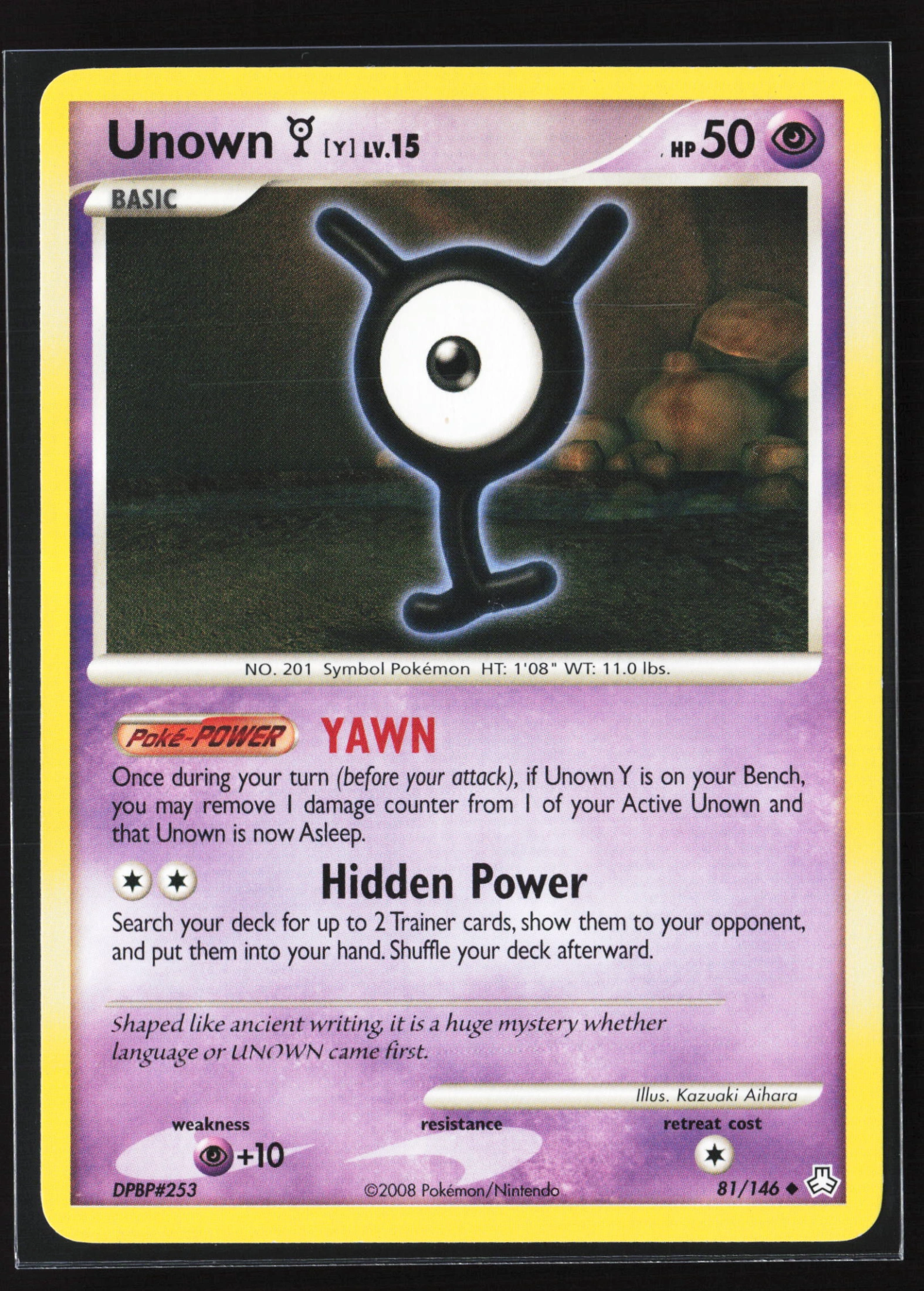 Unown [Y] (LA 081) — Voorkant