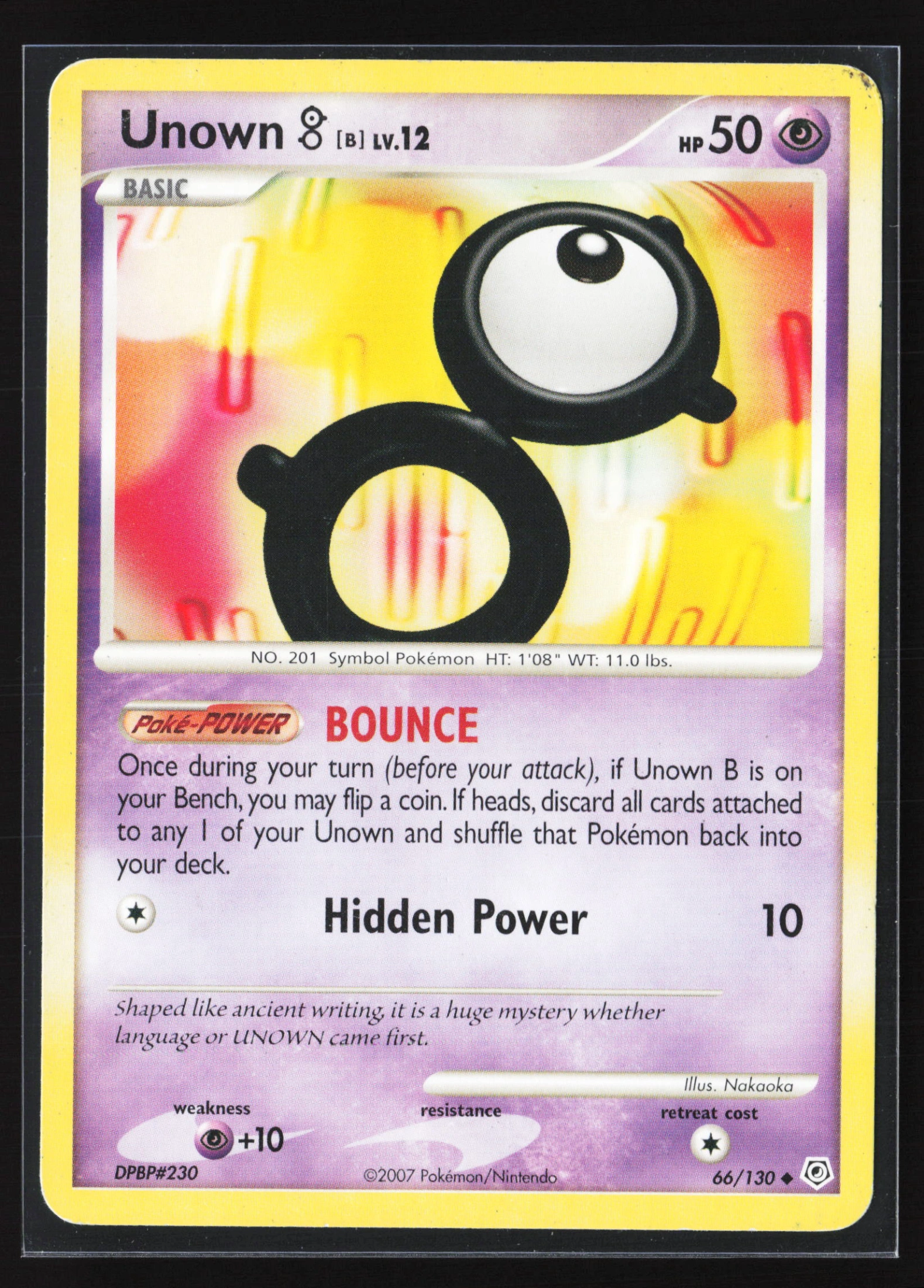 Unown [B] (DP 066) — Voorkant