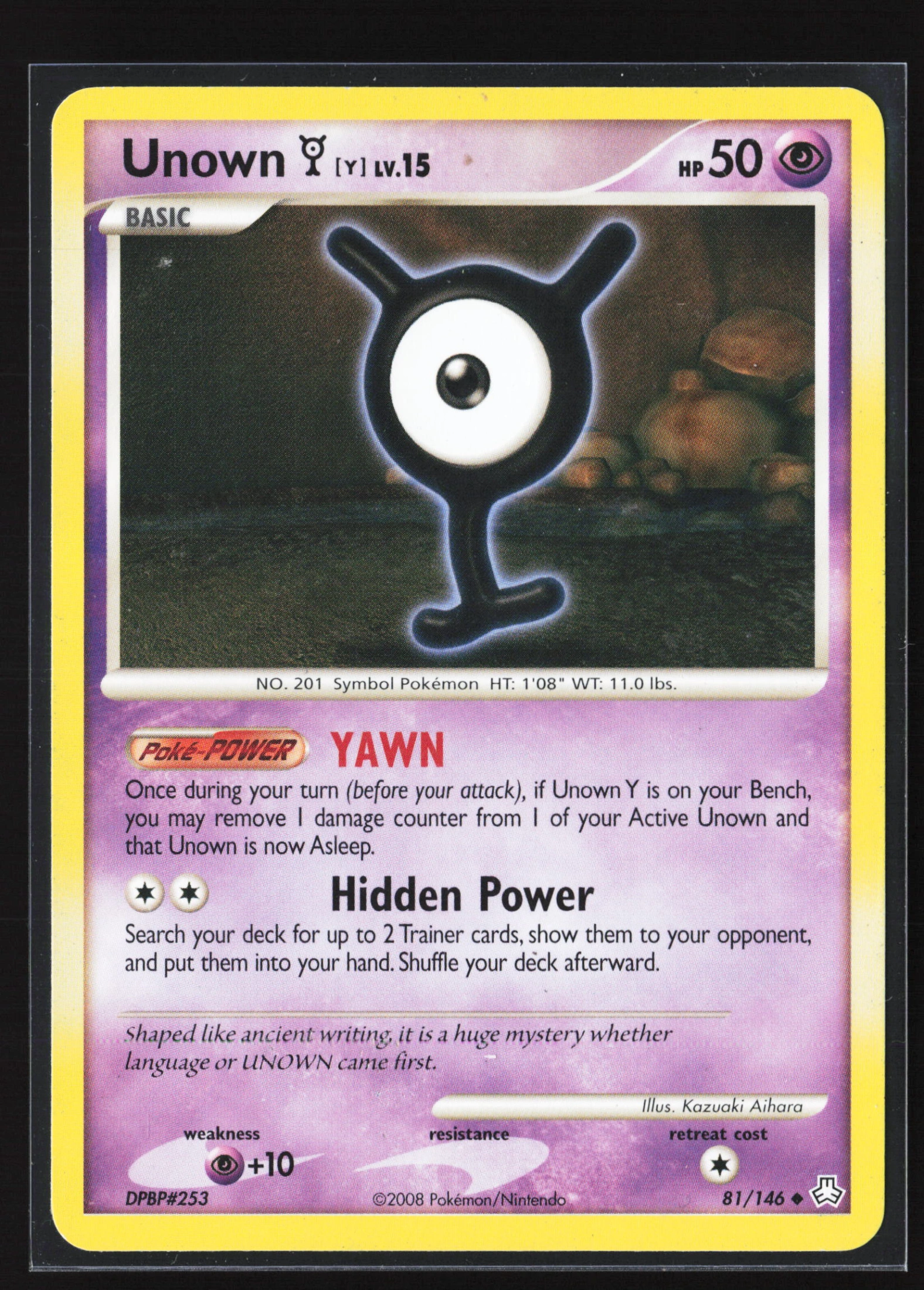 Unown [Y] (LA 081) — Voorkant