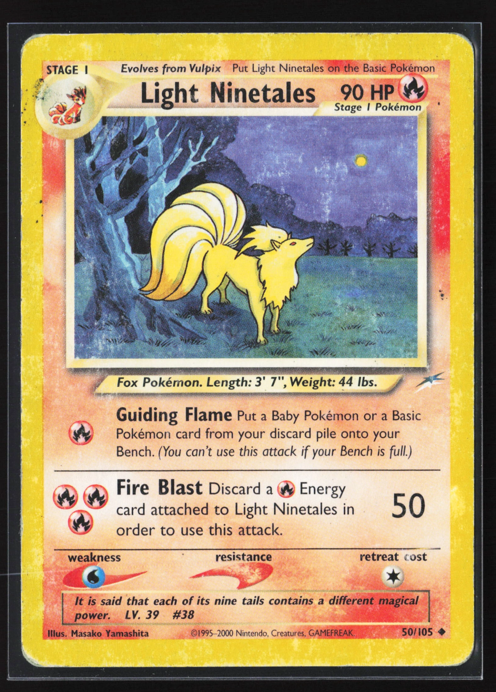Light Ninetales (NDE 050) — Voorkant