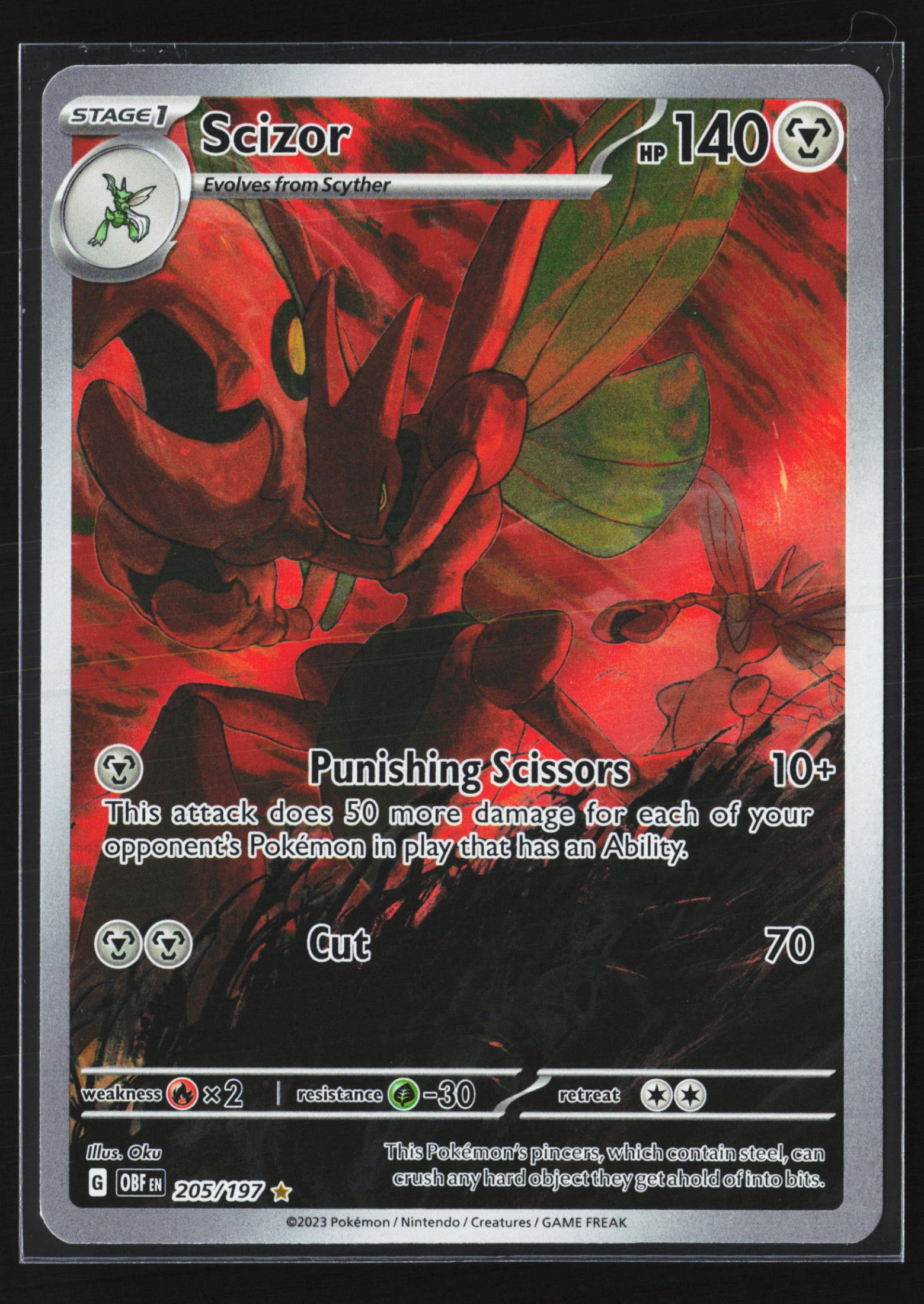 Scizor (OBF 205) — Voorkant