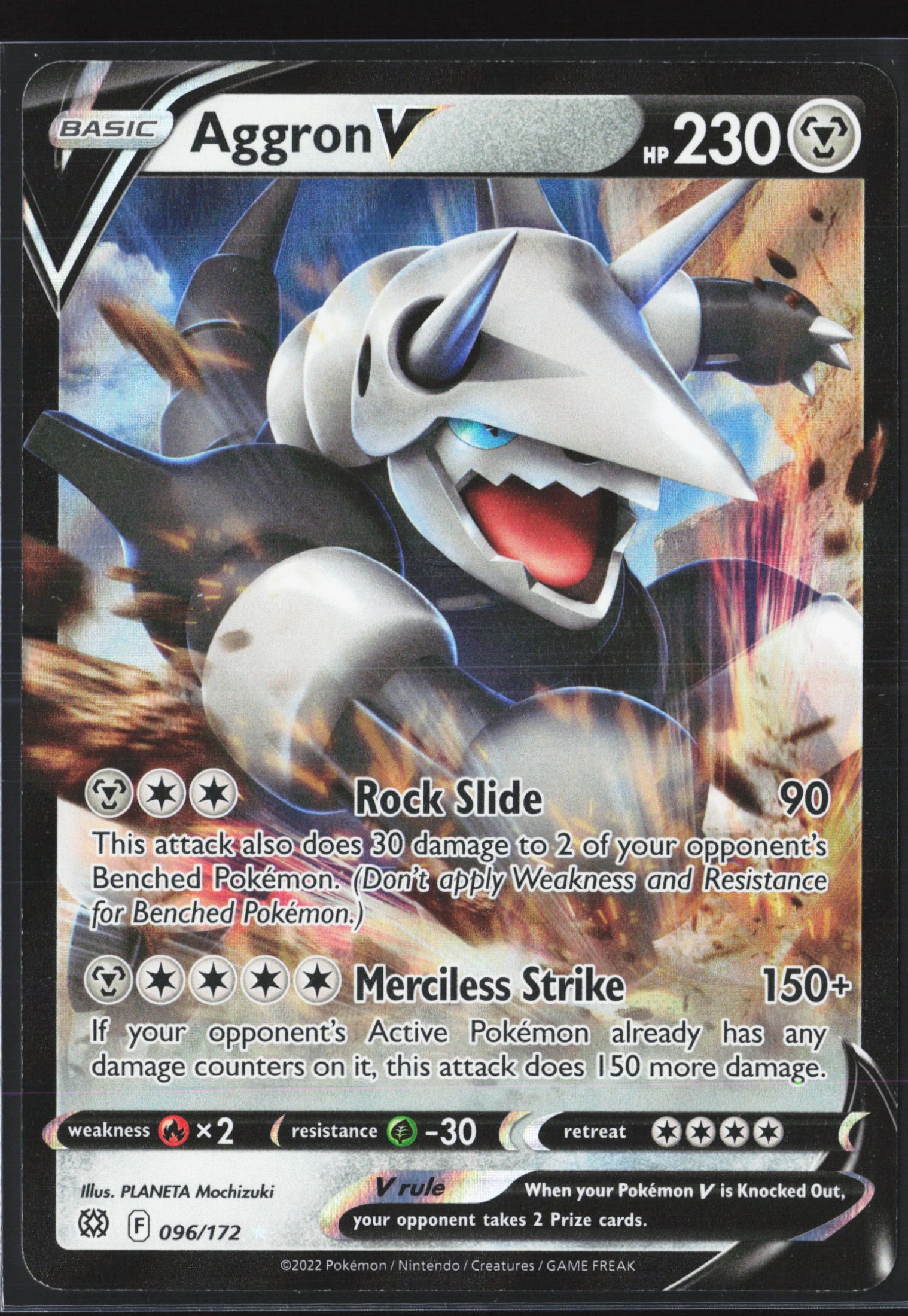 Aggron V (BRS 096) — Voorkant