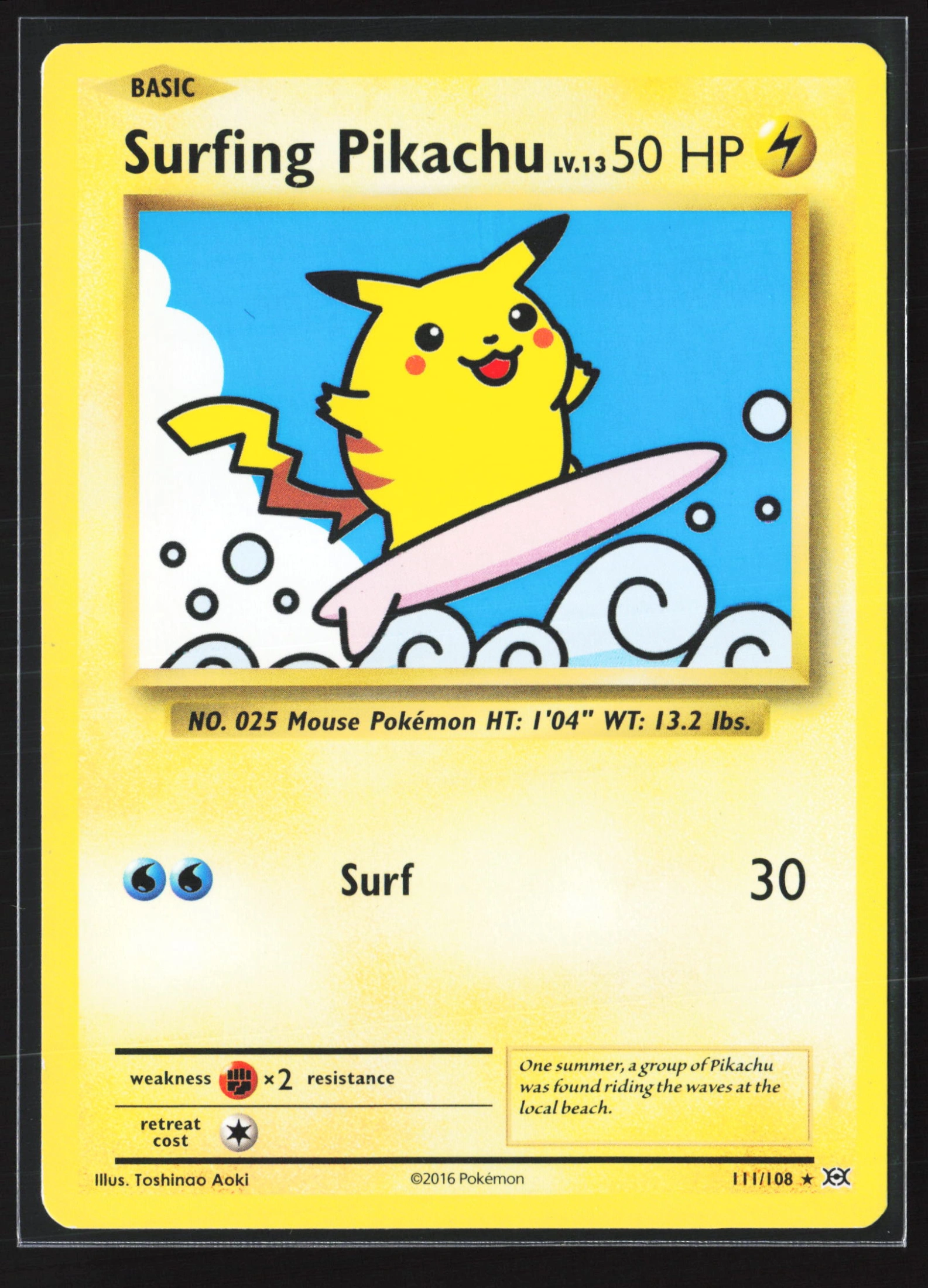 Surfing Pikachu (EVO 111) — Voorkant