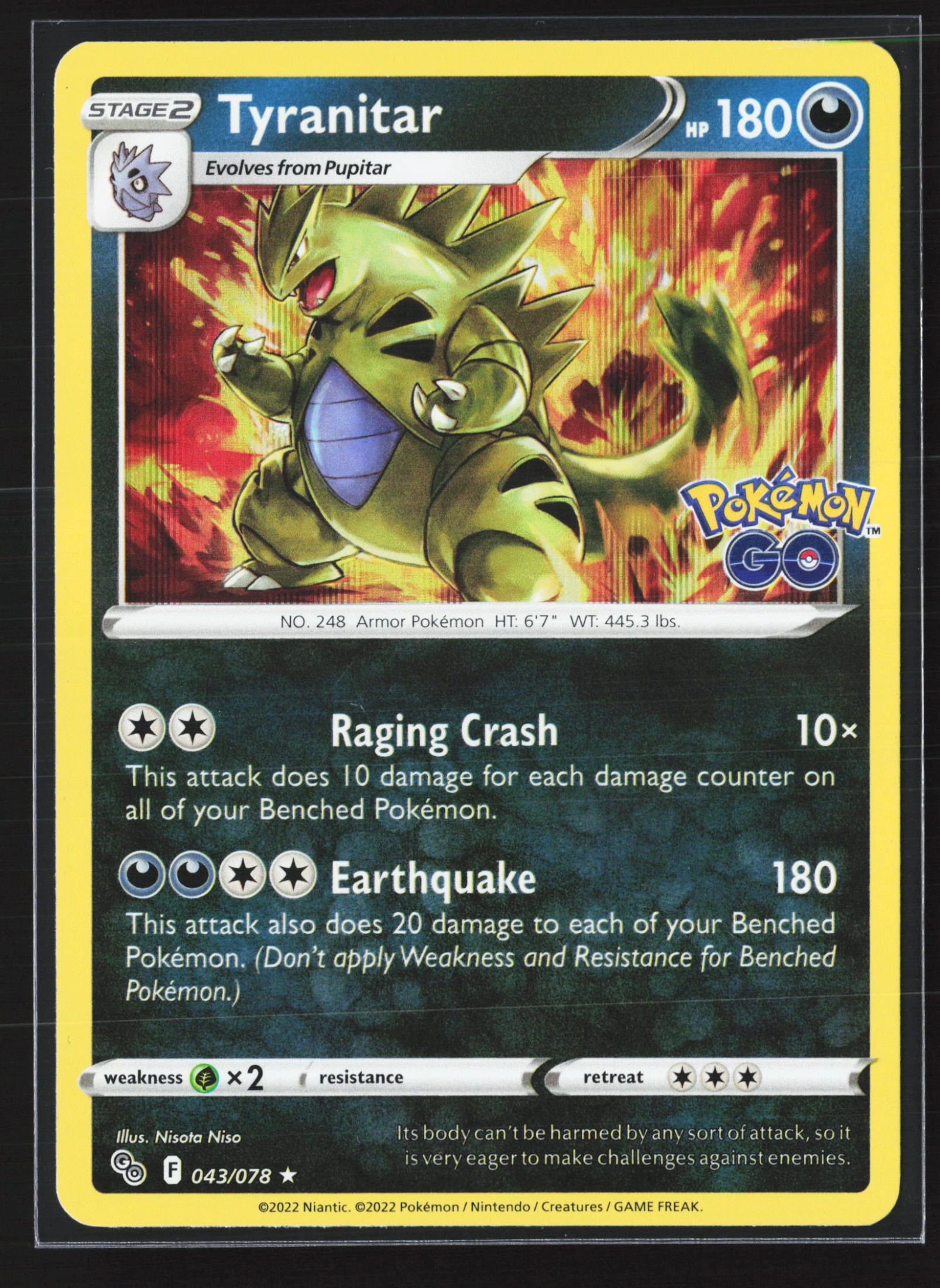 Tyranitar (PGO 043) — Voorkant