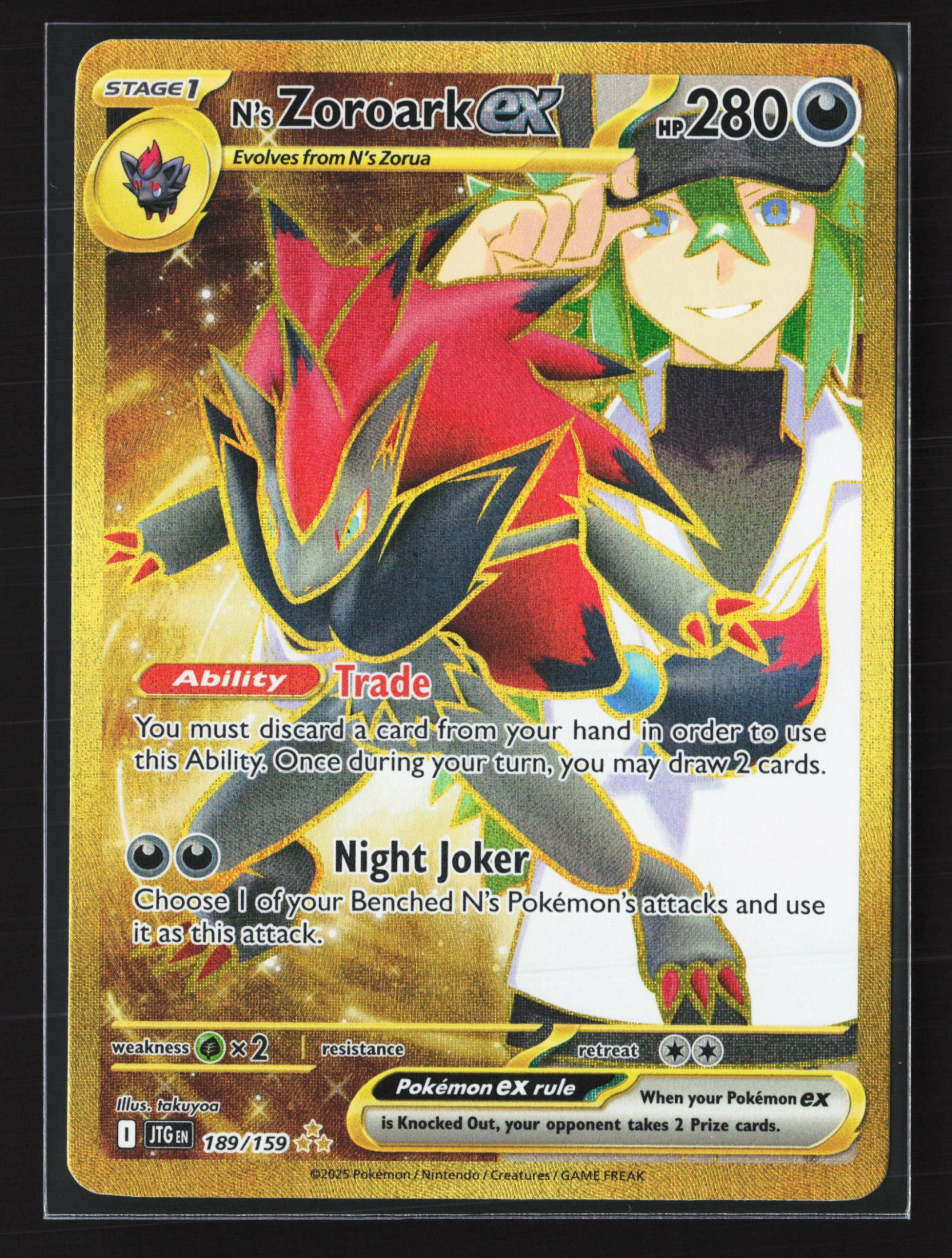 N's Zoroark ex (JTG 189) — Voorkant