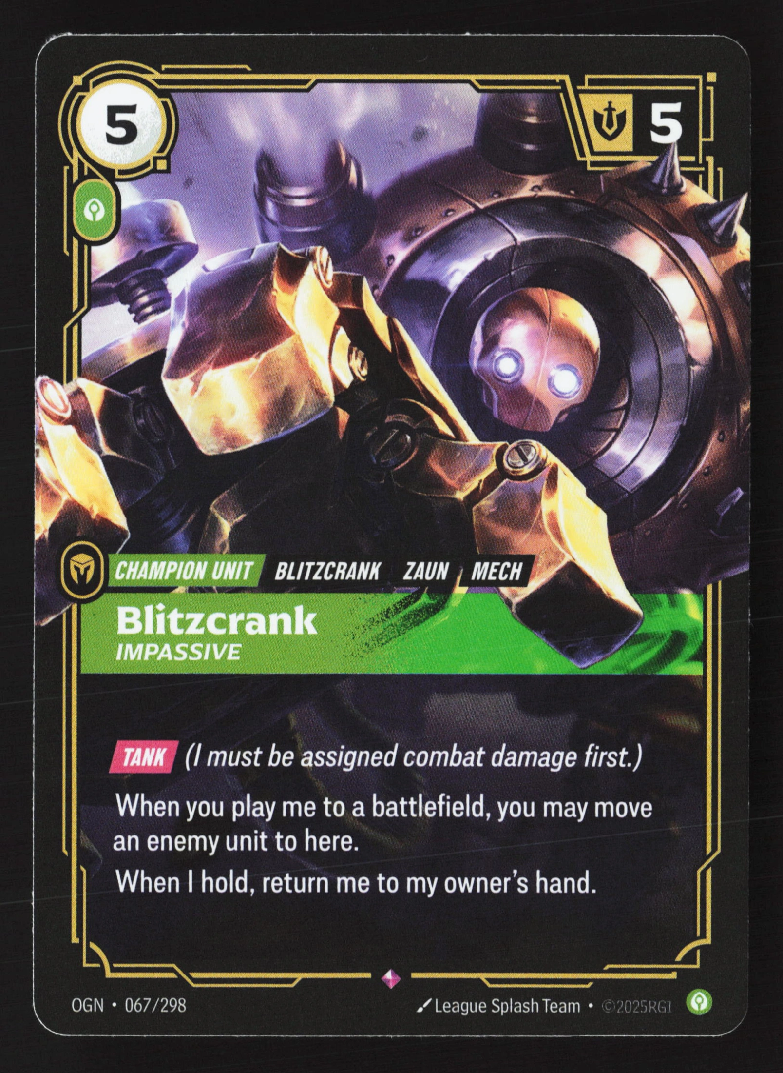 Blitzcrank, Impassive (OGN 067) — Voorkant