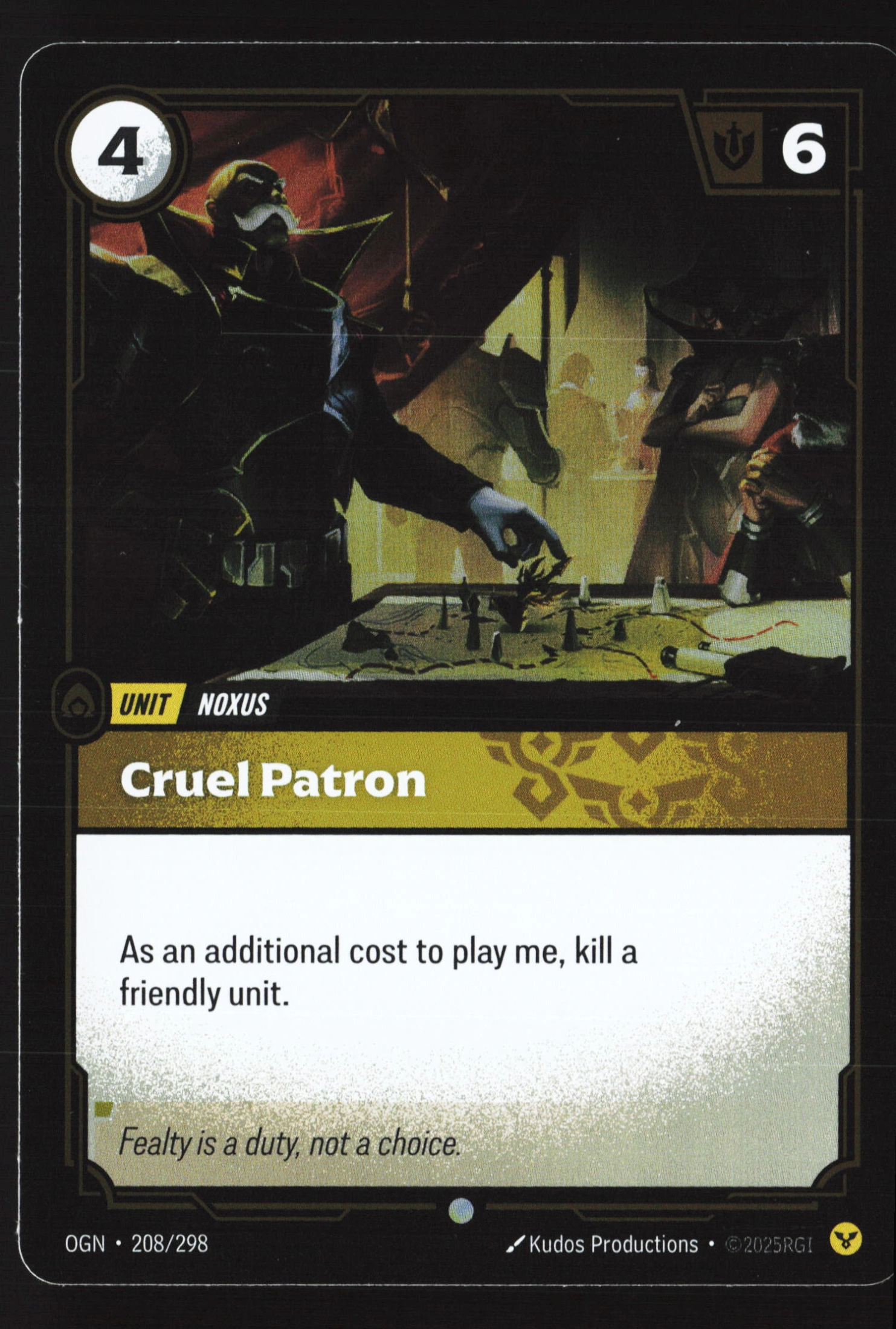 Cruel Patron (OGN 208) — Voorkant