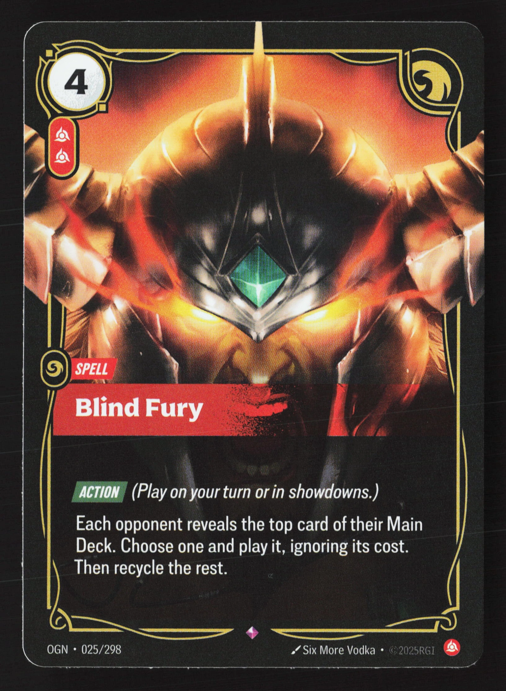 Blind Fury (OGN 025) — Voorkant