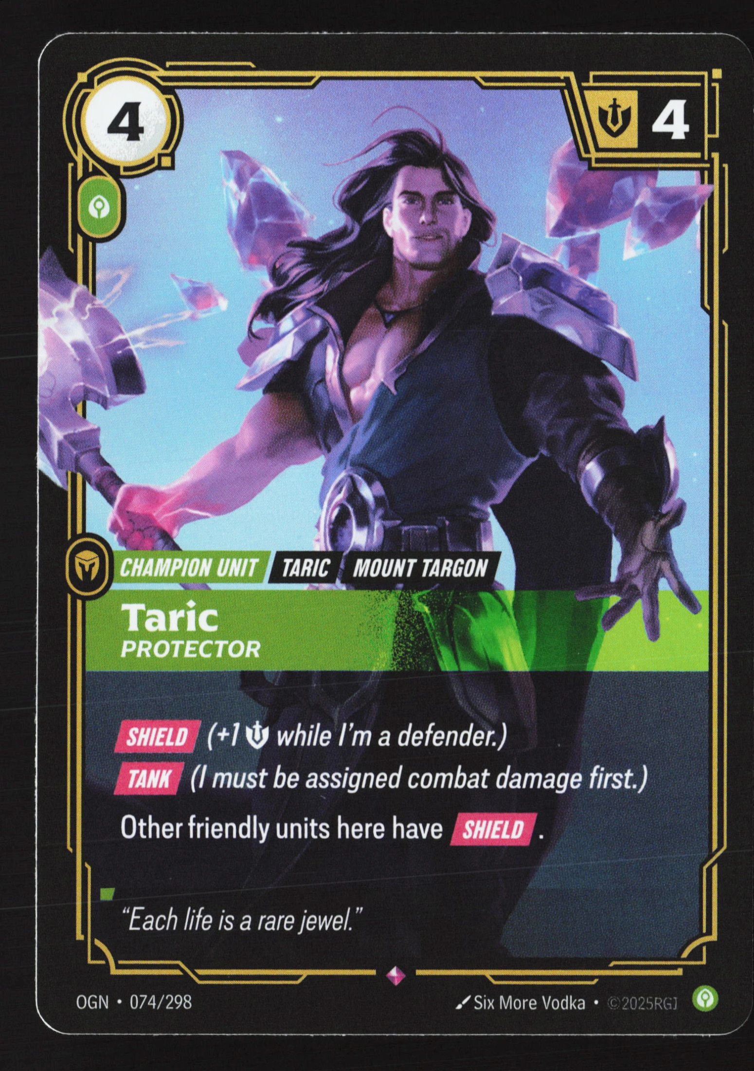 Taric, Protector (OGN 074) — Voorkant