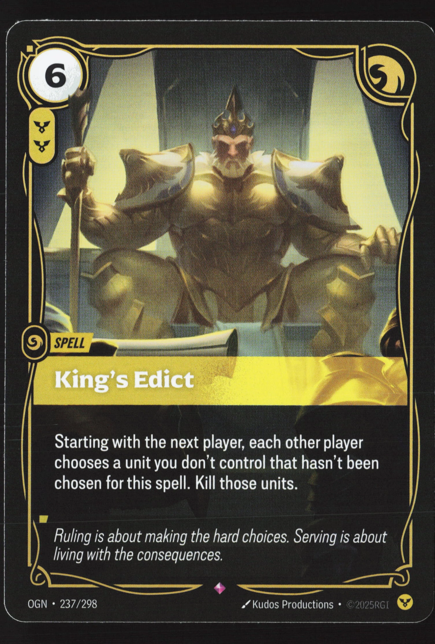 King's Edict (OGN 237) — Voorkant