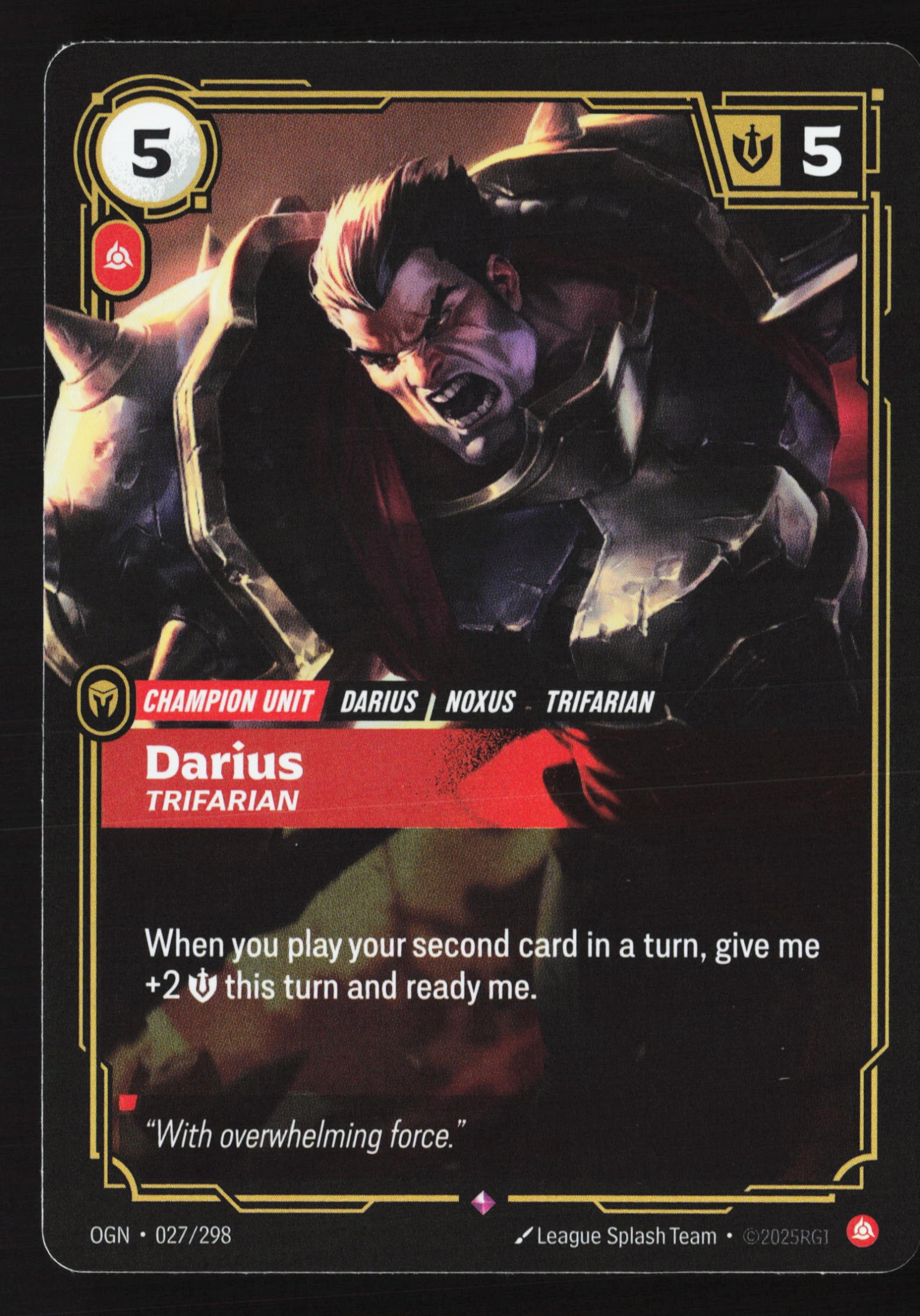 Darius, Trifarian (OGN 027) — Voorkant